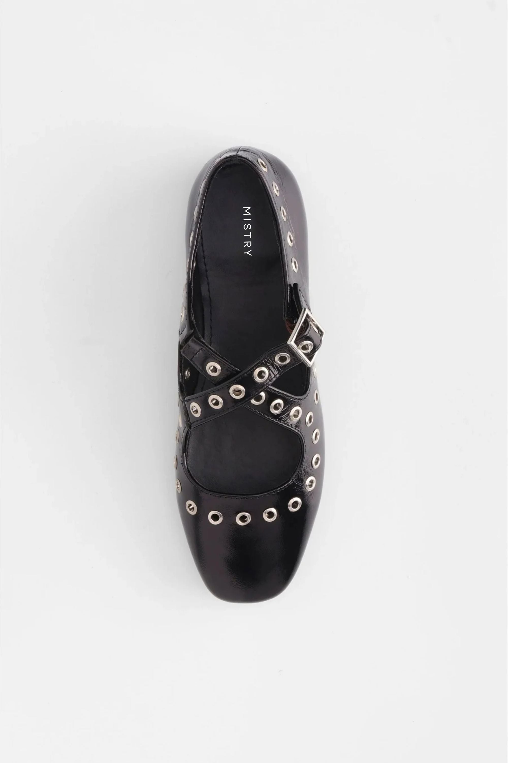 Black Crux Ballerinas with Grommets