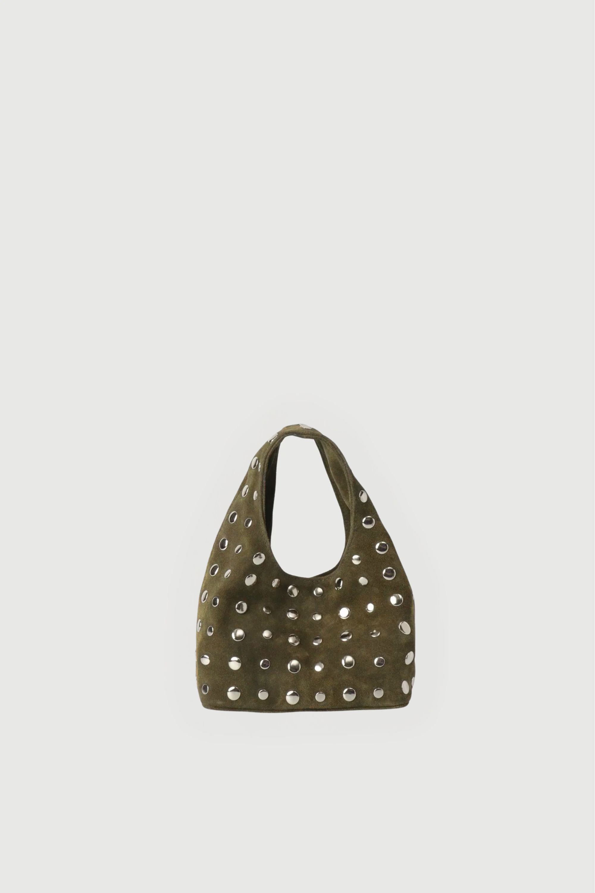 Icon Studded Mini in Olive Green