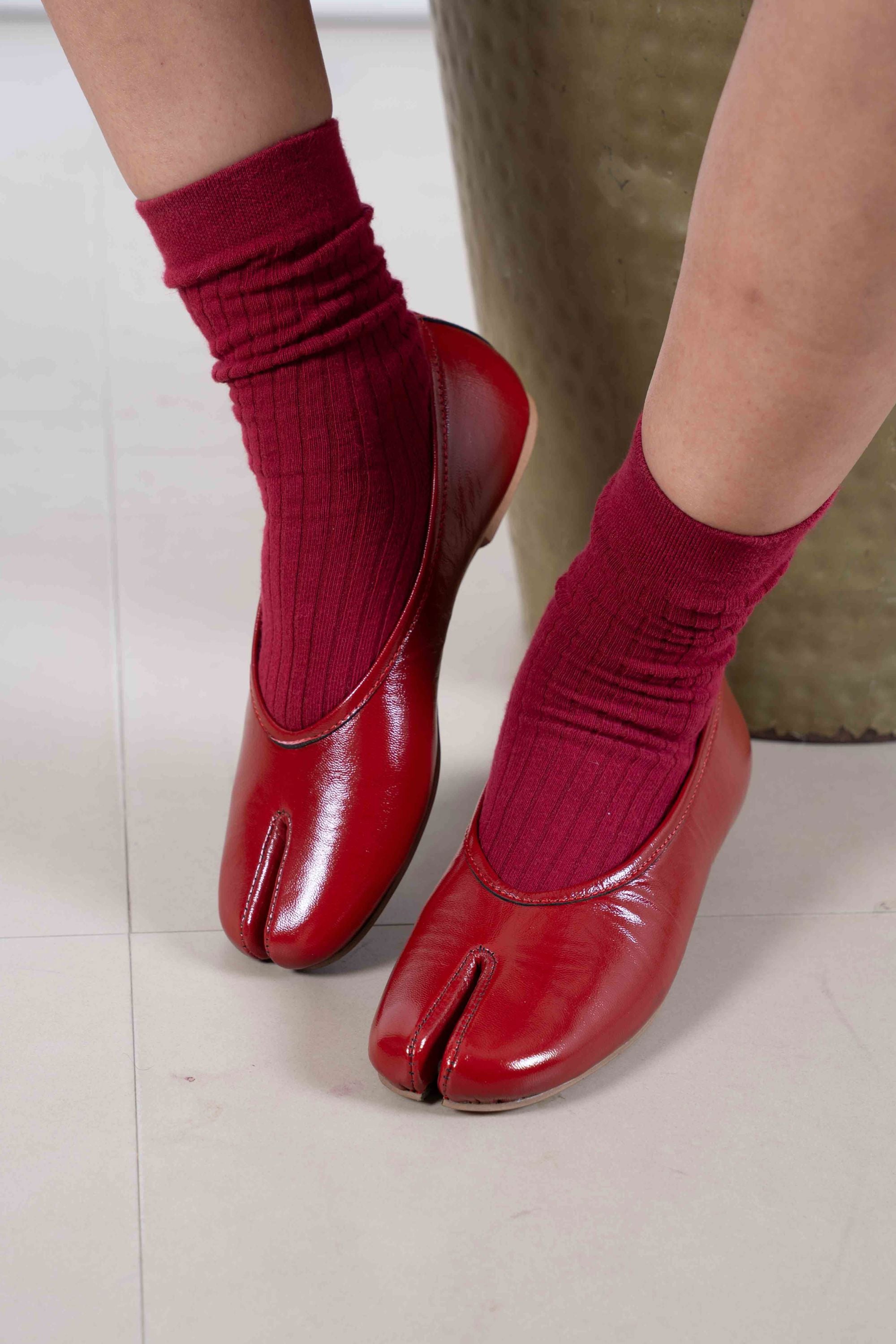 The DUPE in Red Crushed Patent Leather