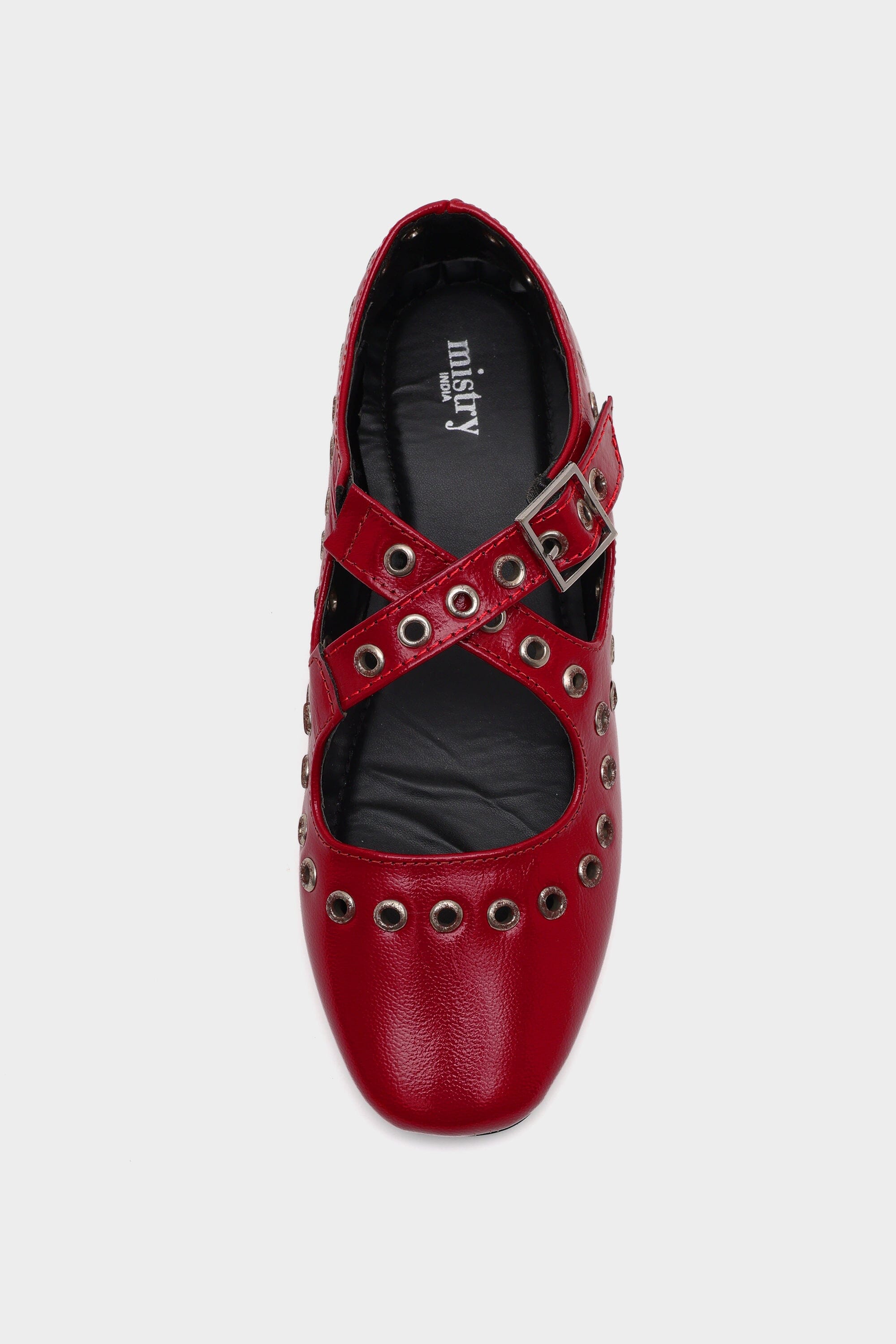 Red Crux Ballerinas with Grommets