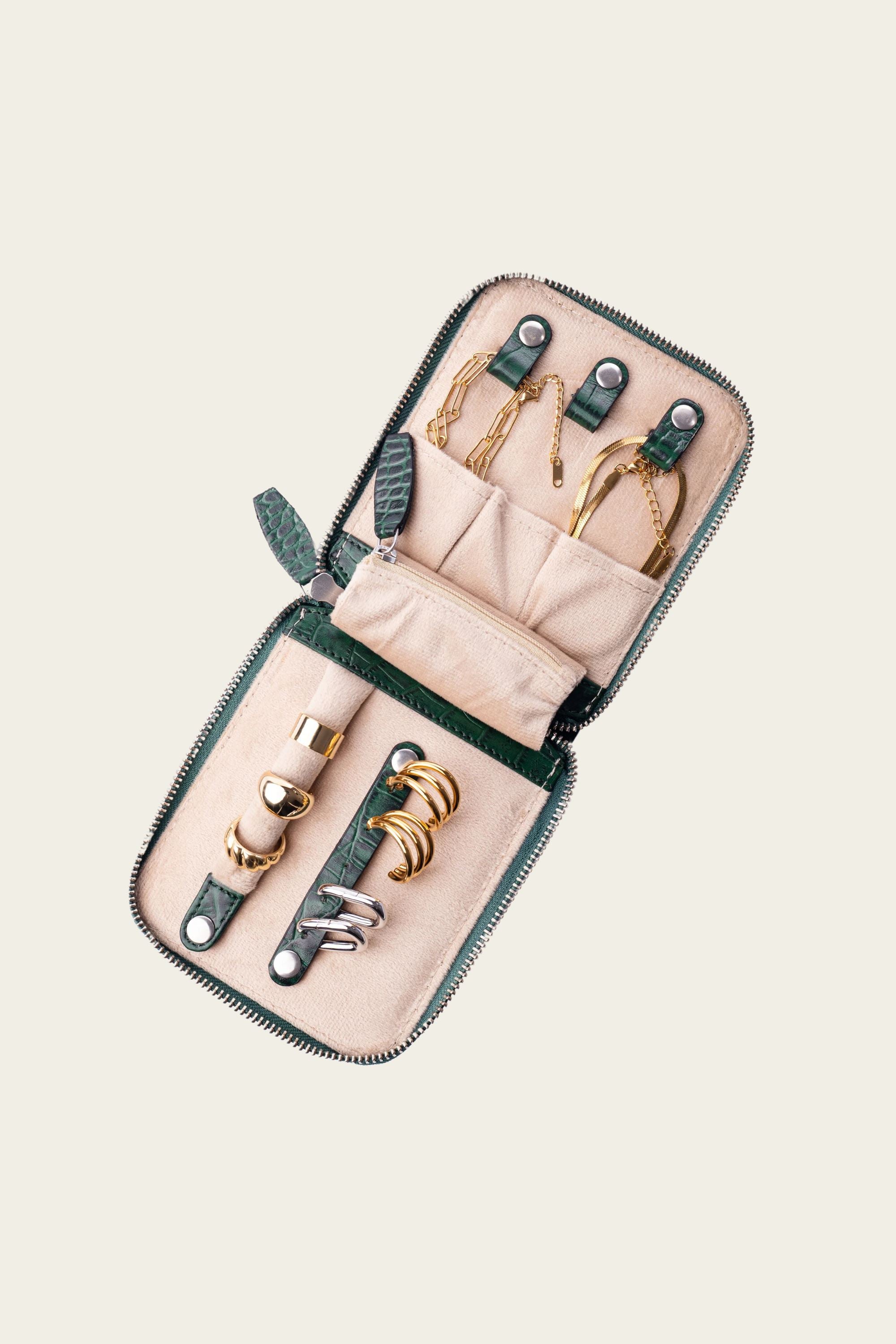 On-The-Go Jewelry Case - Forest Green Mini