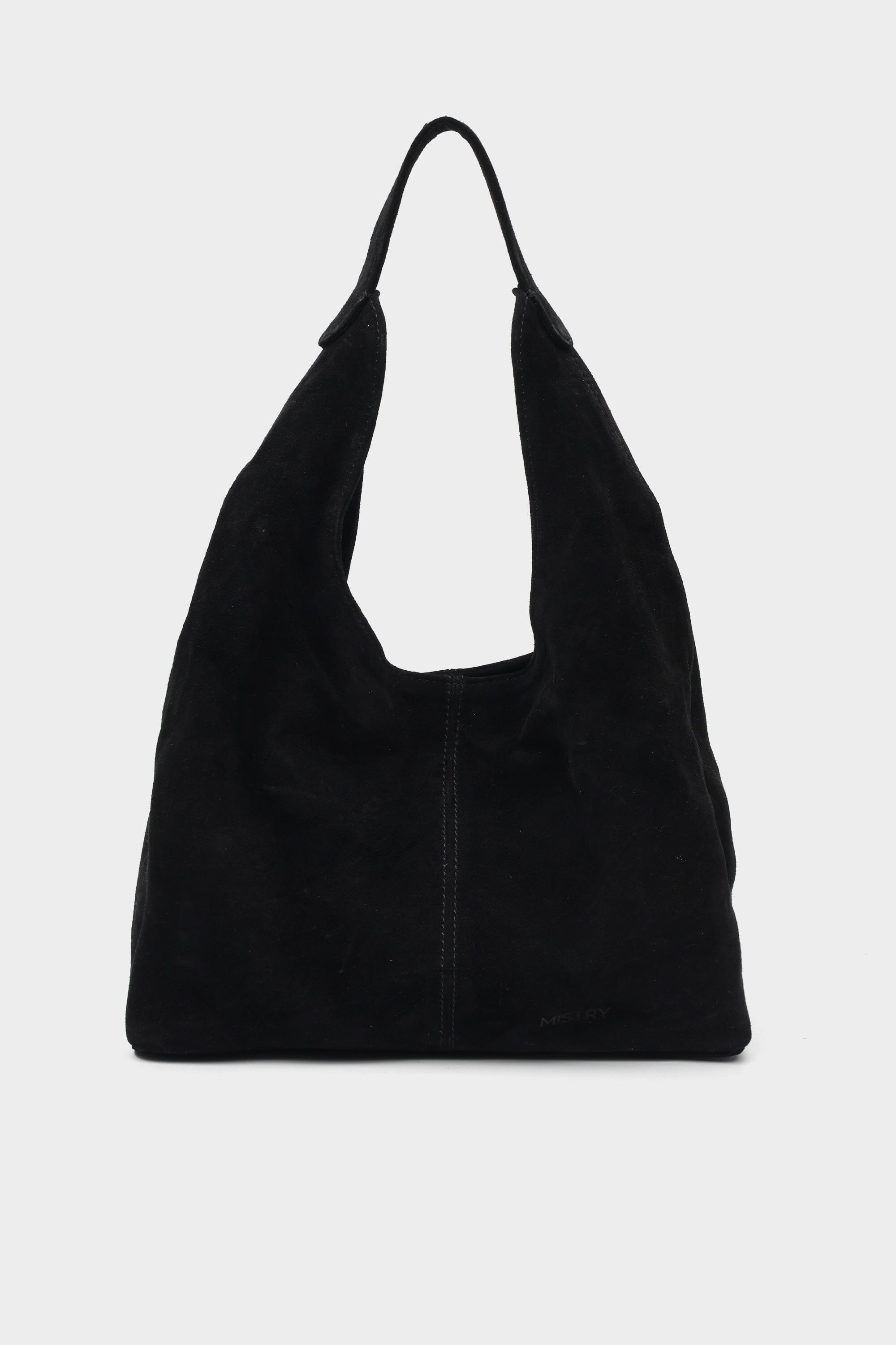 Deve Hobo Tote in Black Suede