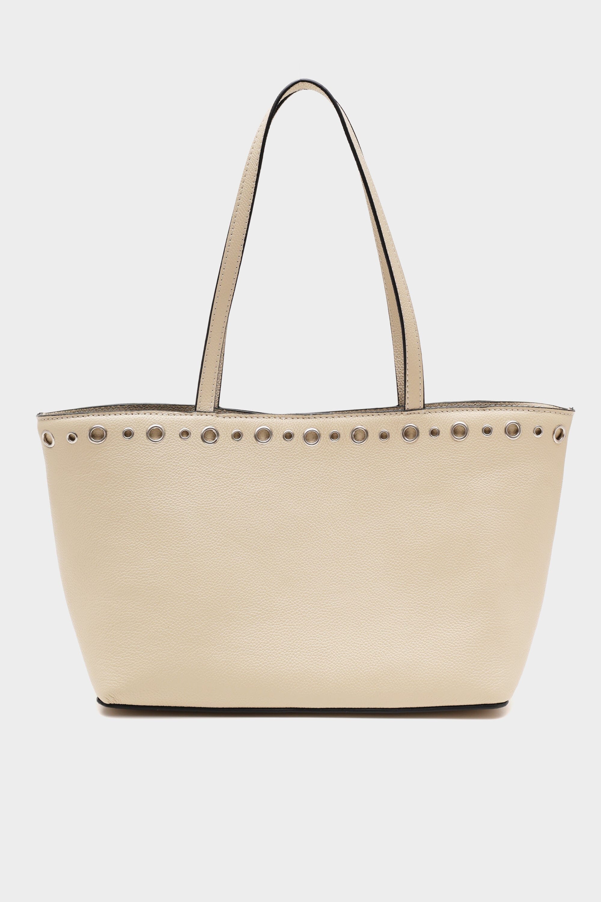 Mini Basic Tote Ecru with Eyelet Details