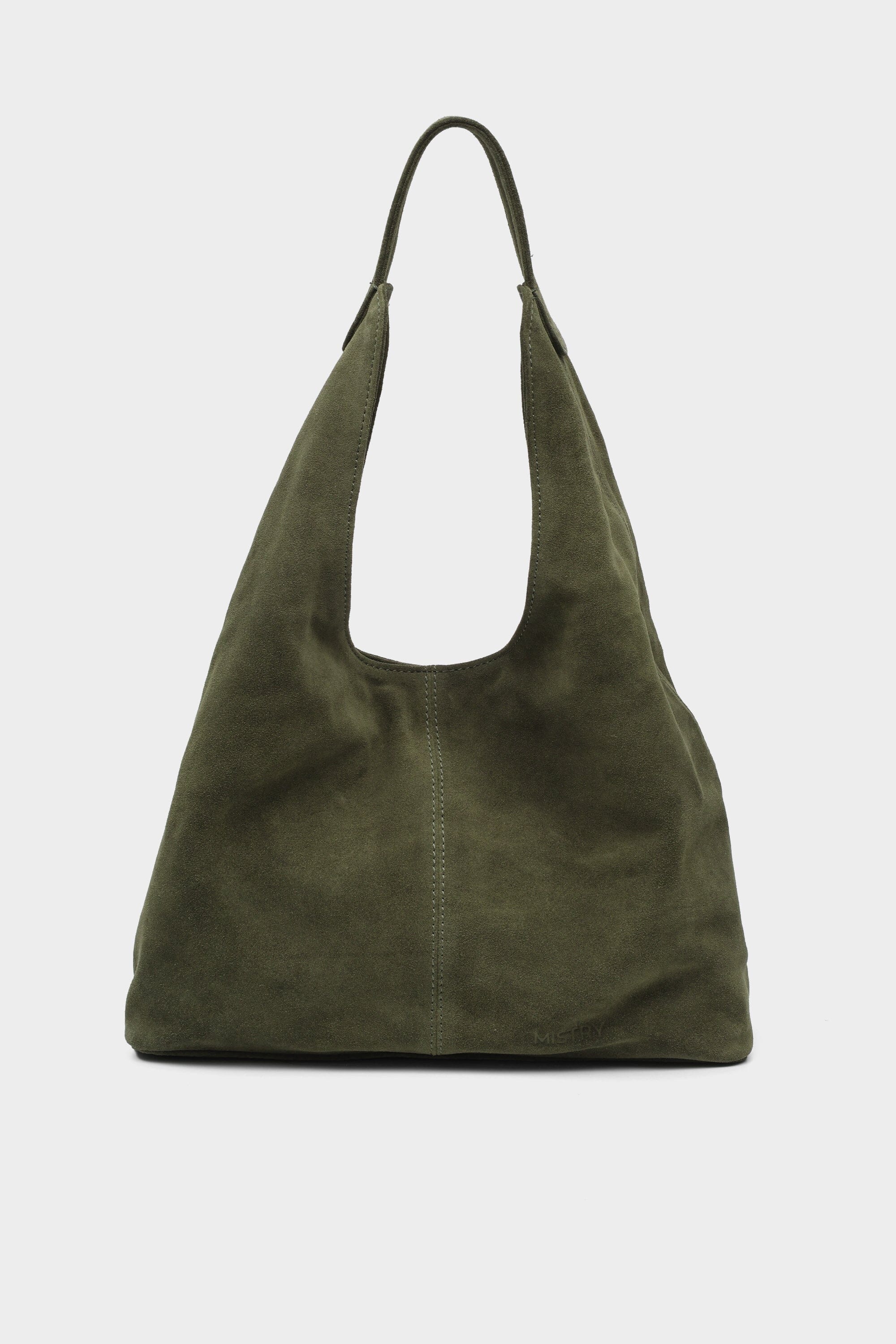 Deve Hobo Tote in Olive Green Suede