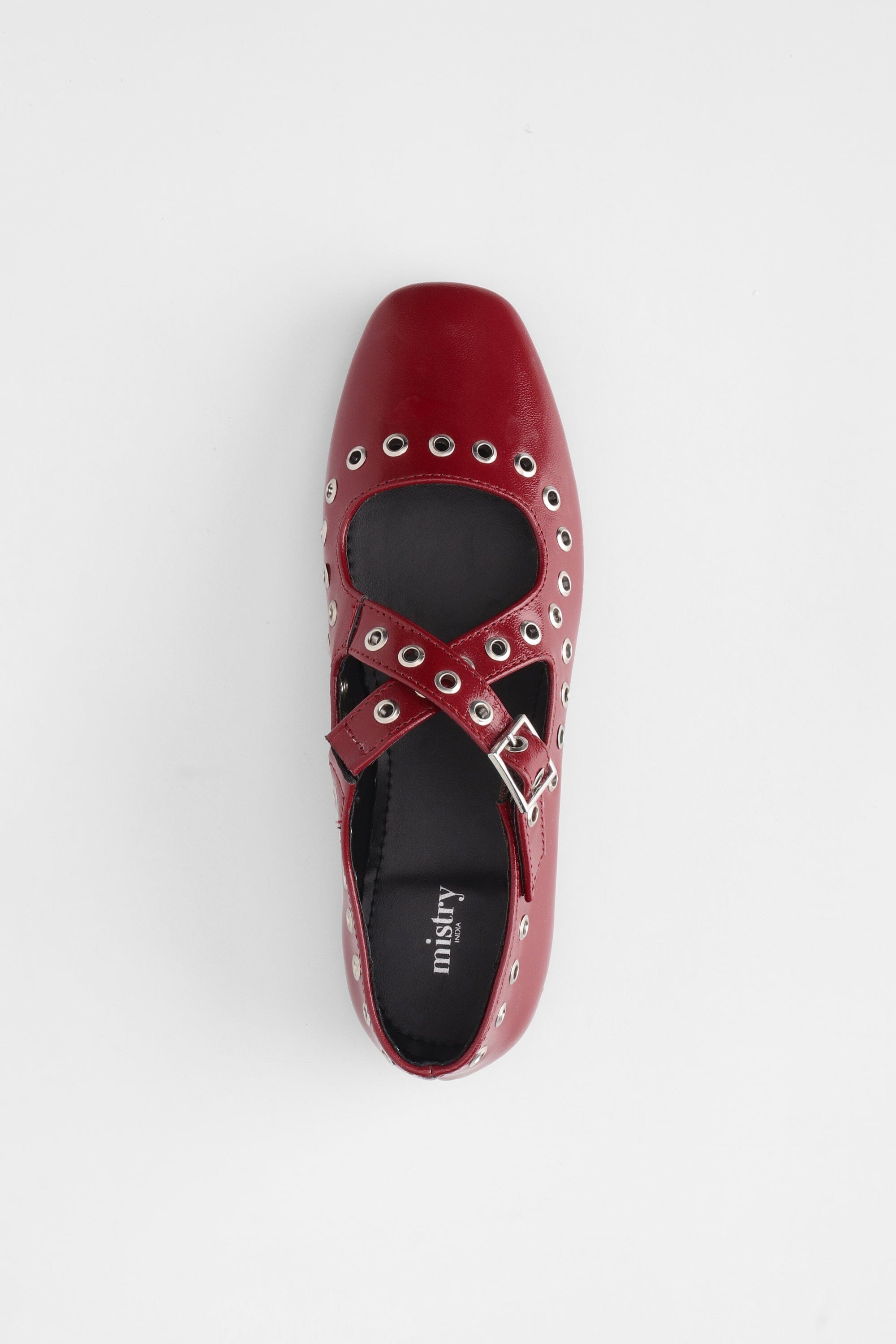 Red Crux Ballerinas with Grommets