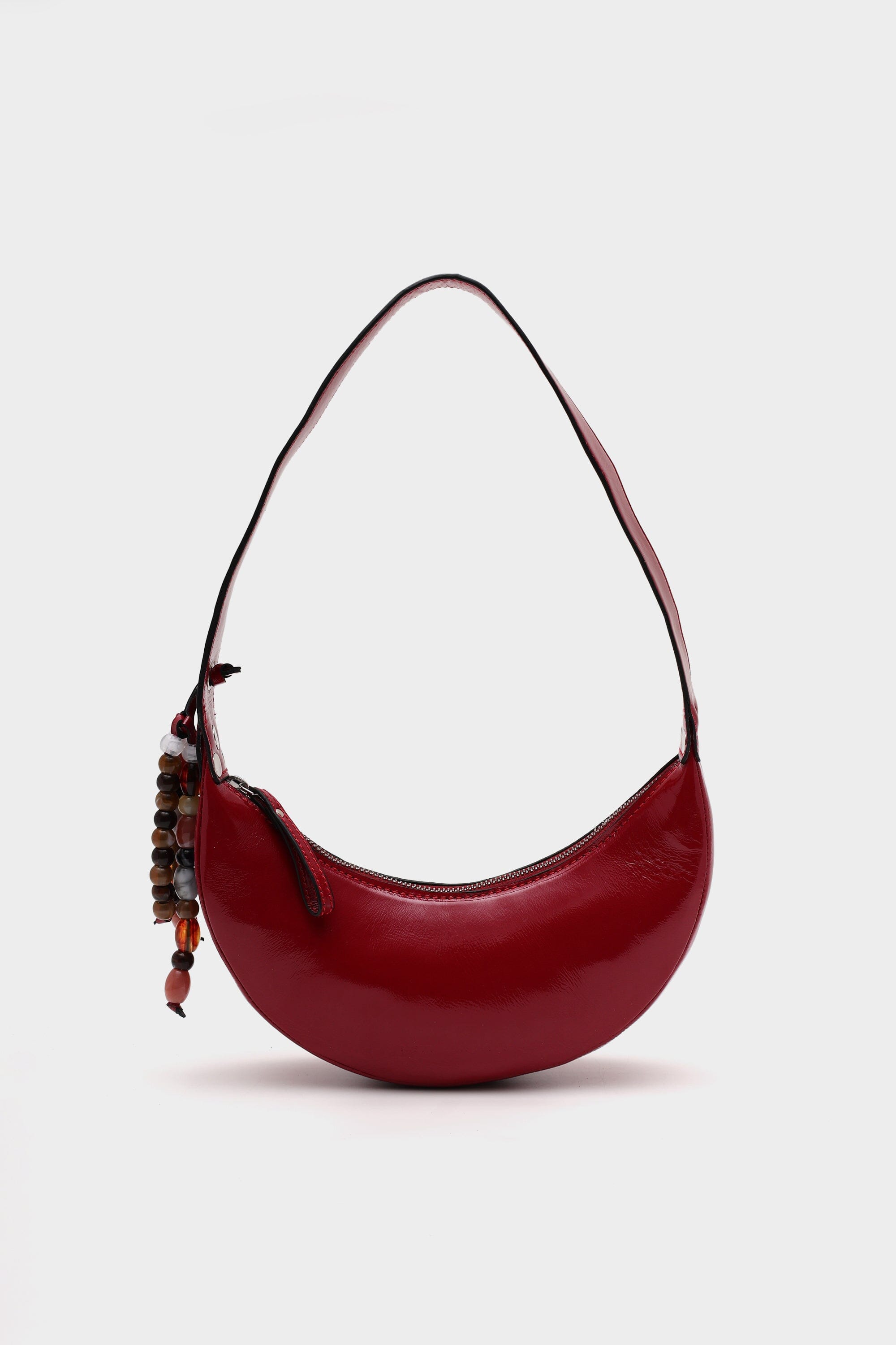 Selena in Red Patent Leather with Bead Embellishments