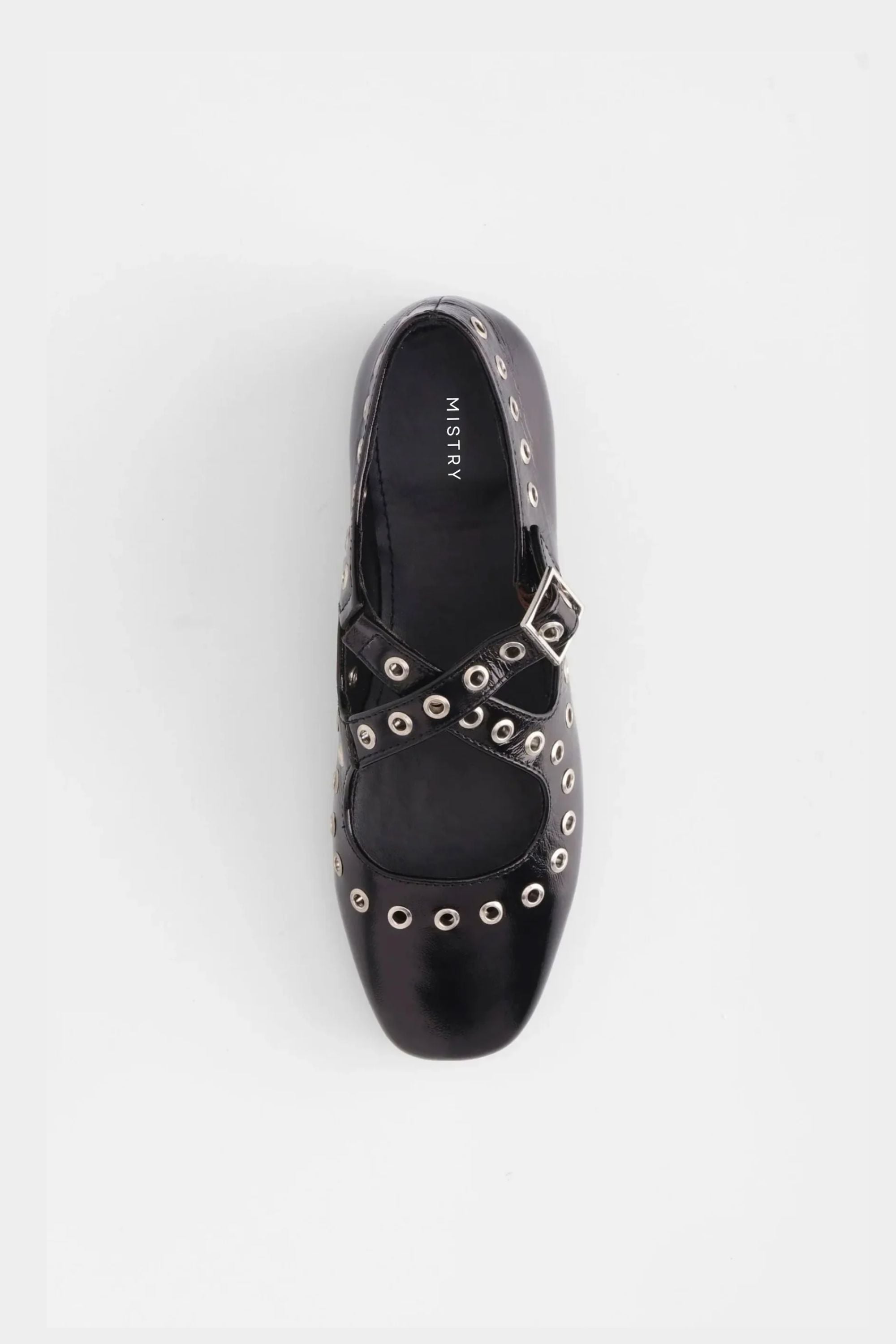 Black Crux Ballerinas with Grommets