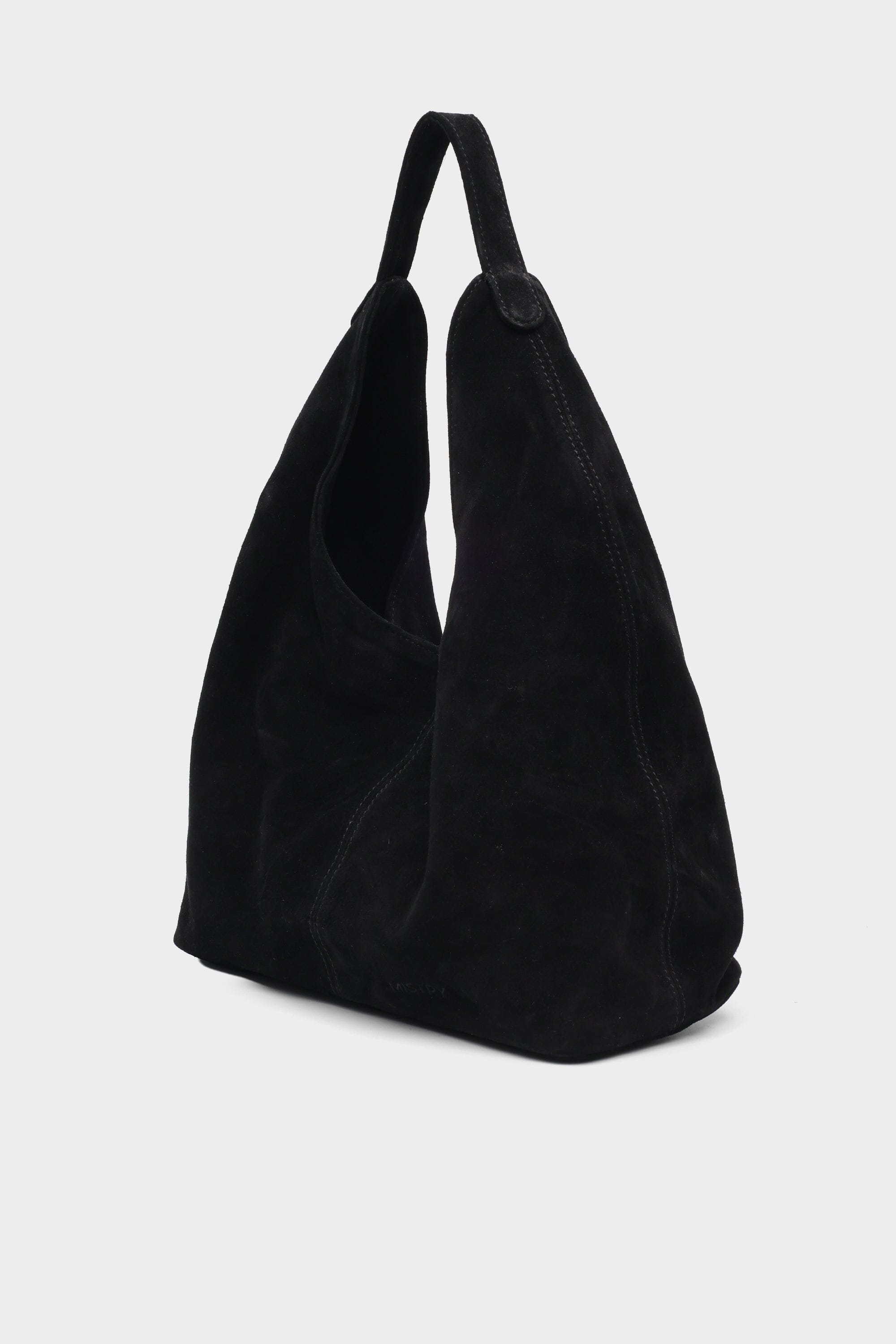 Deve Hobo Tote in Black Suede