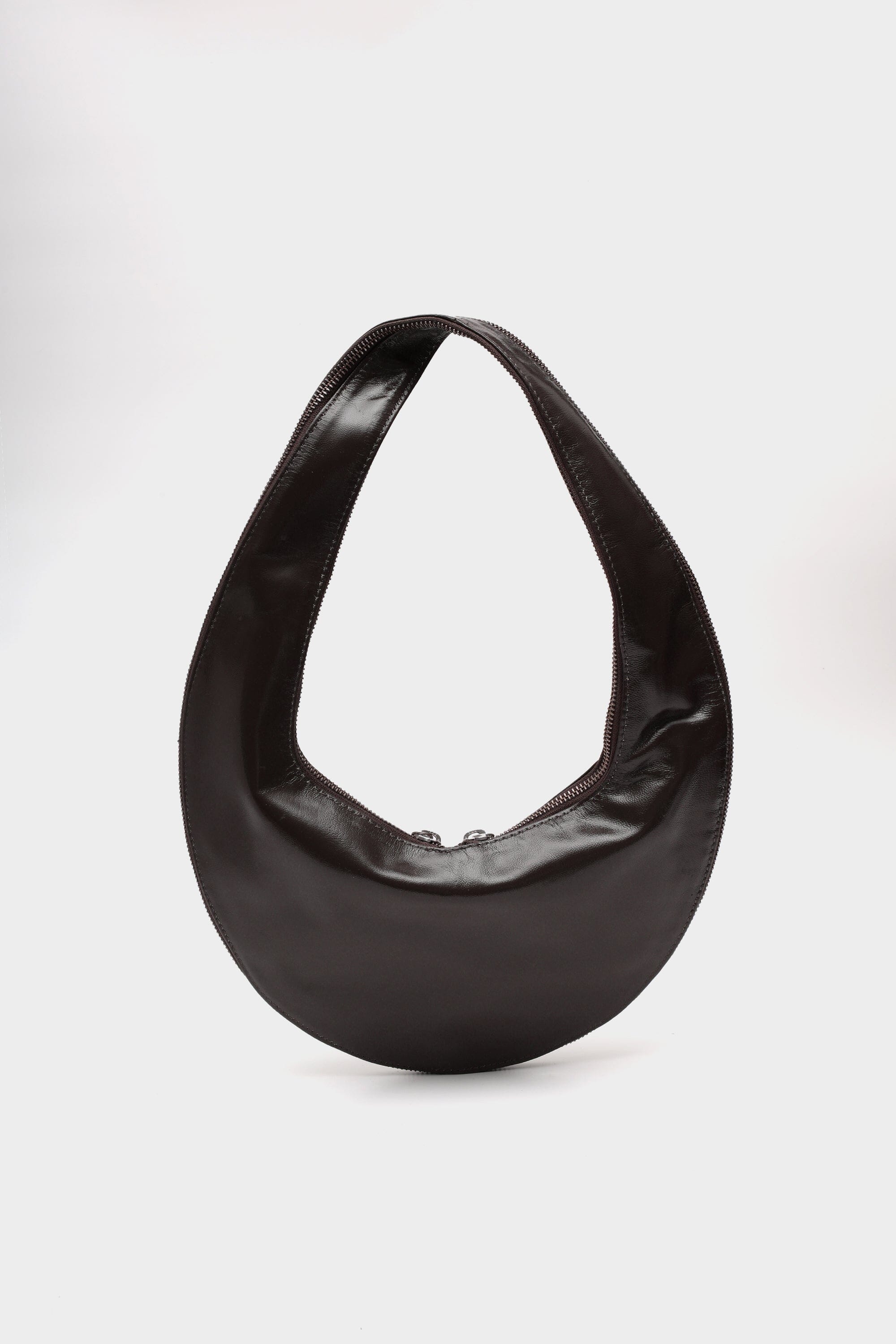 The Sloane Bag with Zipper Details in Brown