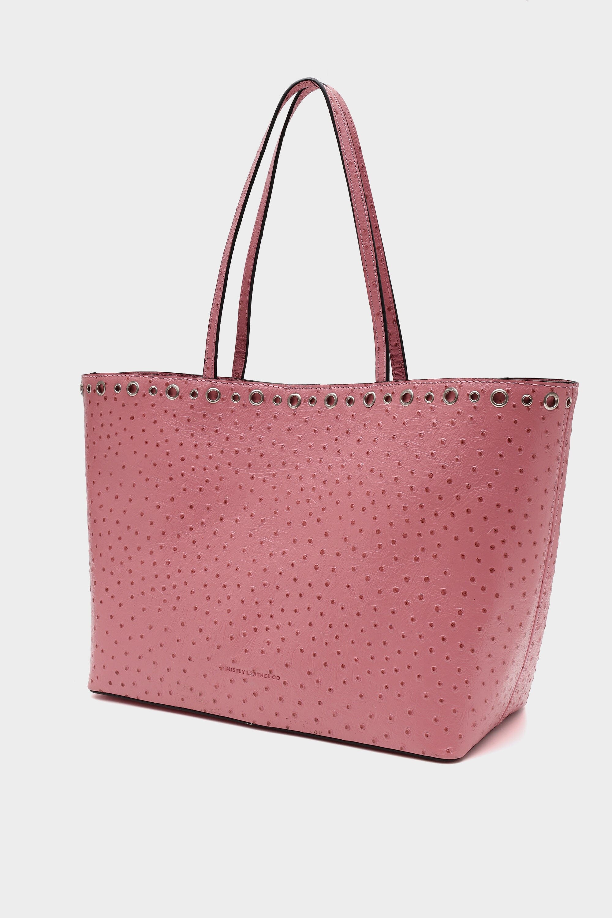 Basic Tote in Pink Ostrich