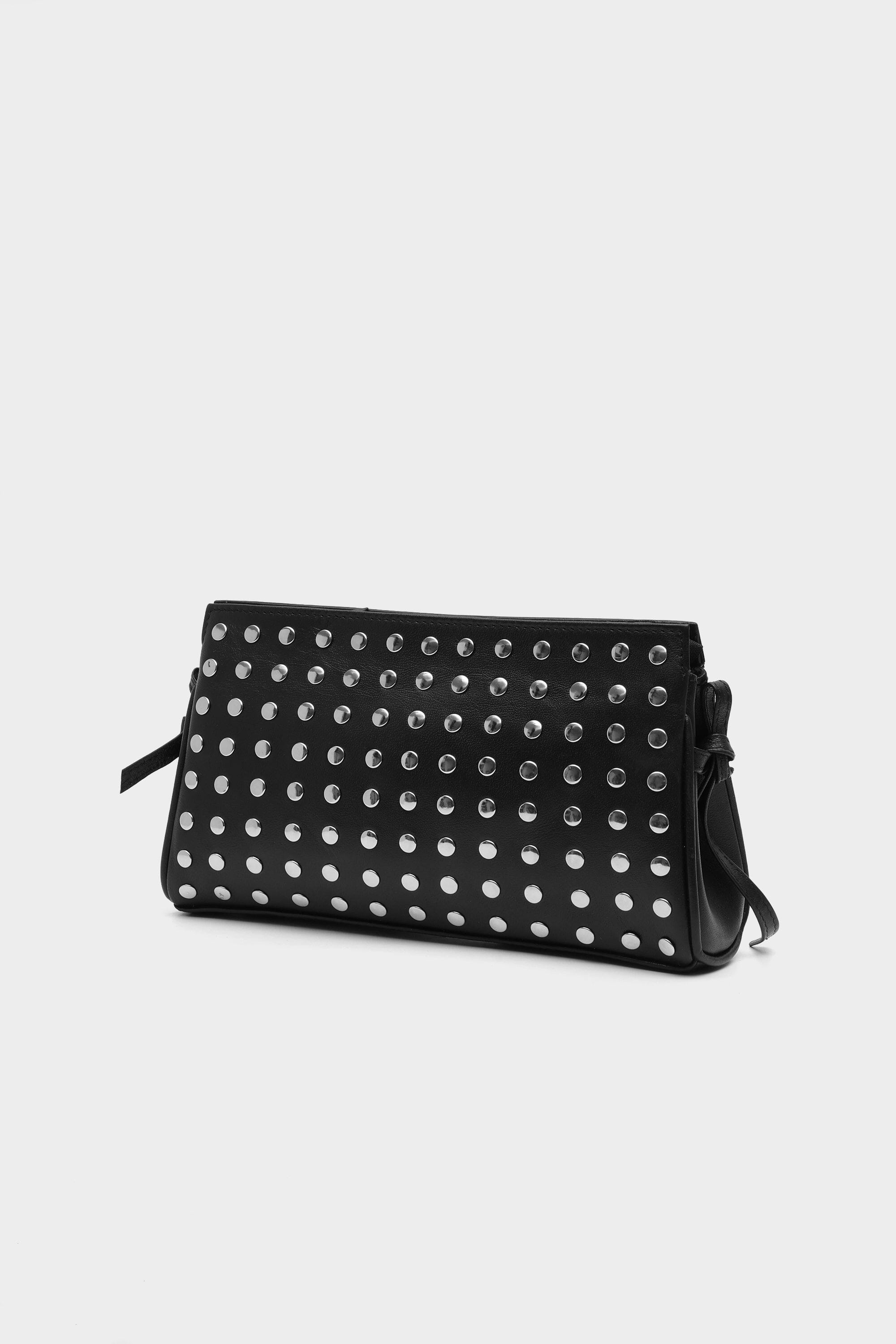 Icon Studded Clutch in Black