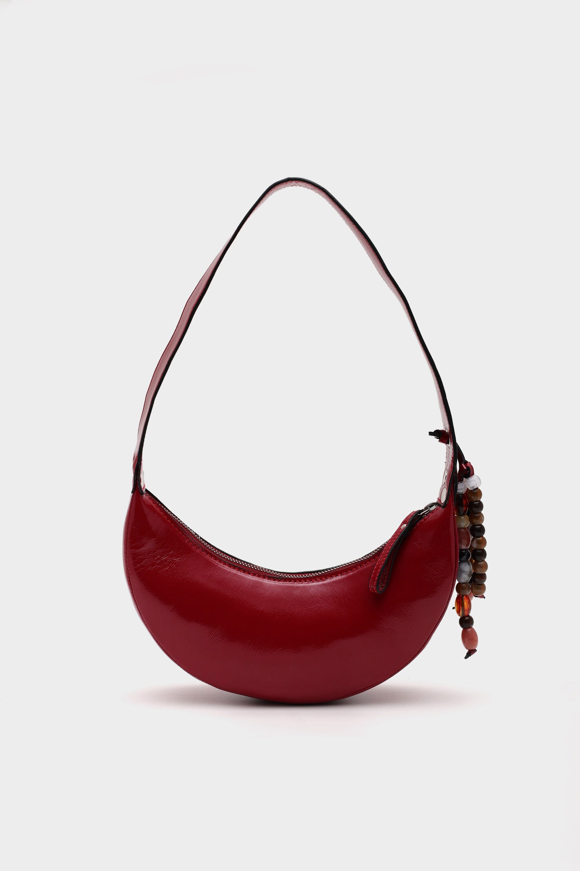 Selena in Red Patent Leather with Bead Embellishments