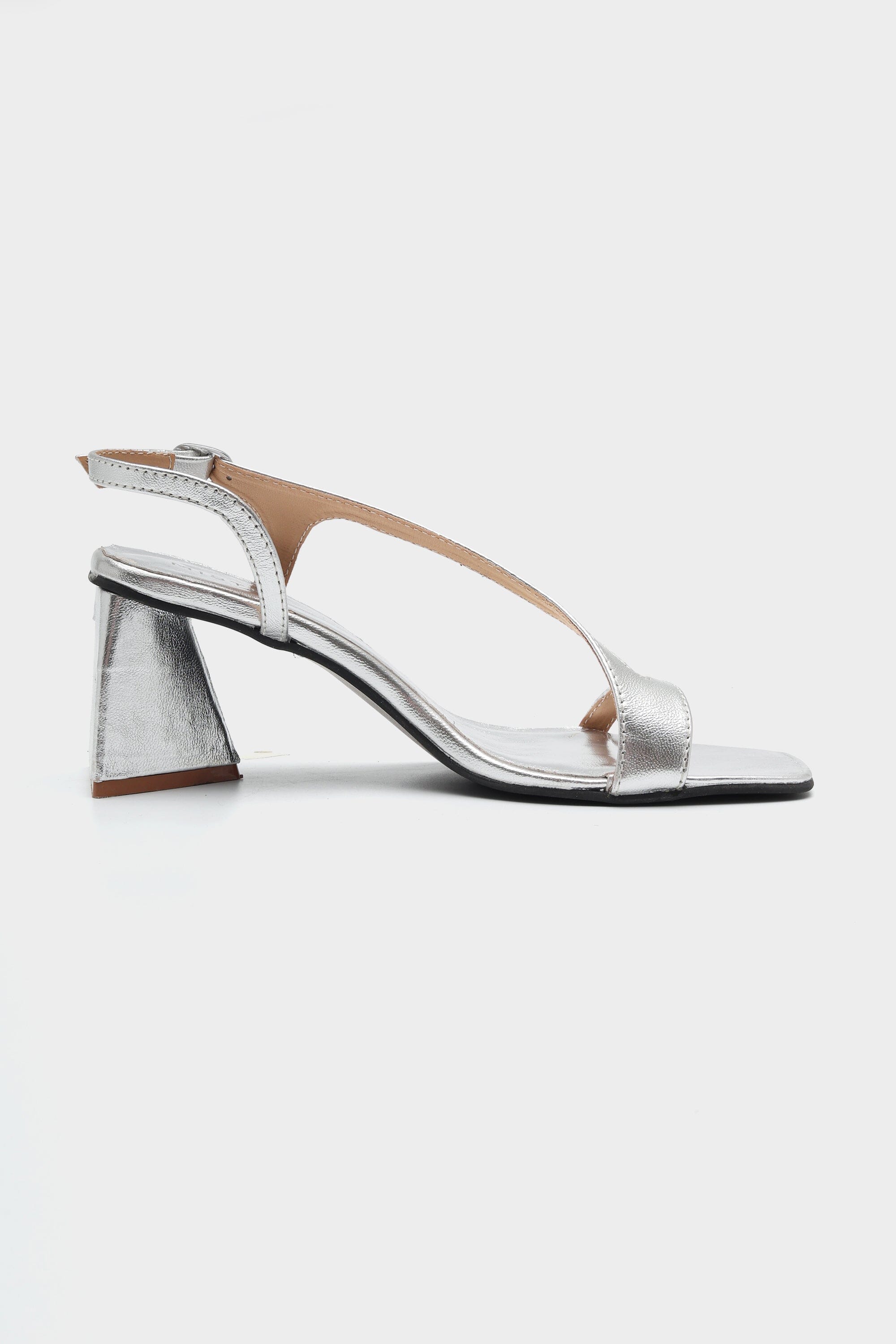Valentina Heels In Crushed Silver