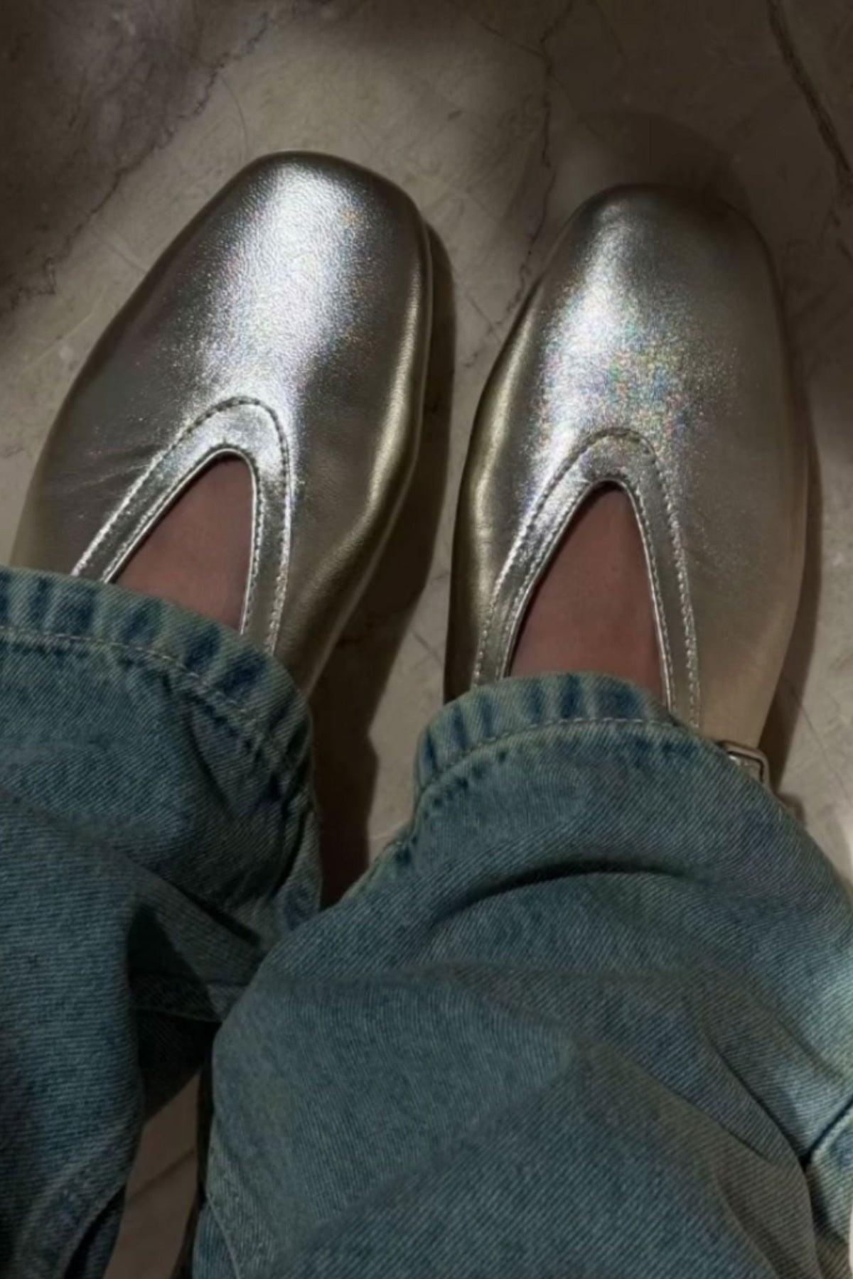 Ballet Flats in Champagne