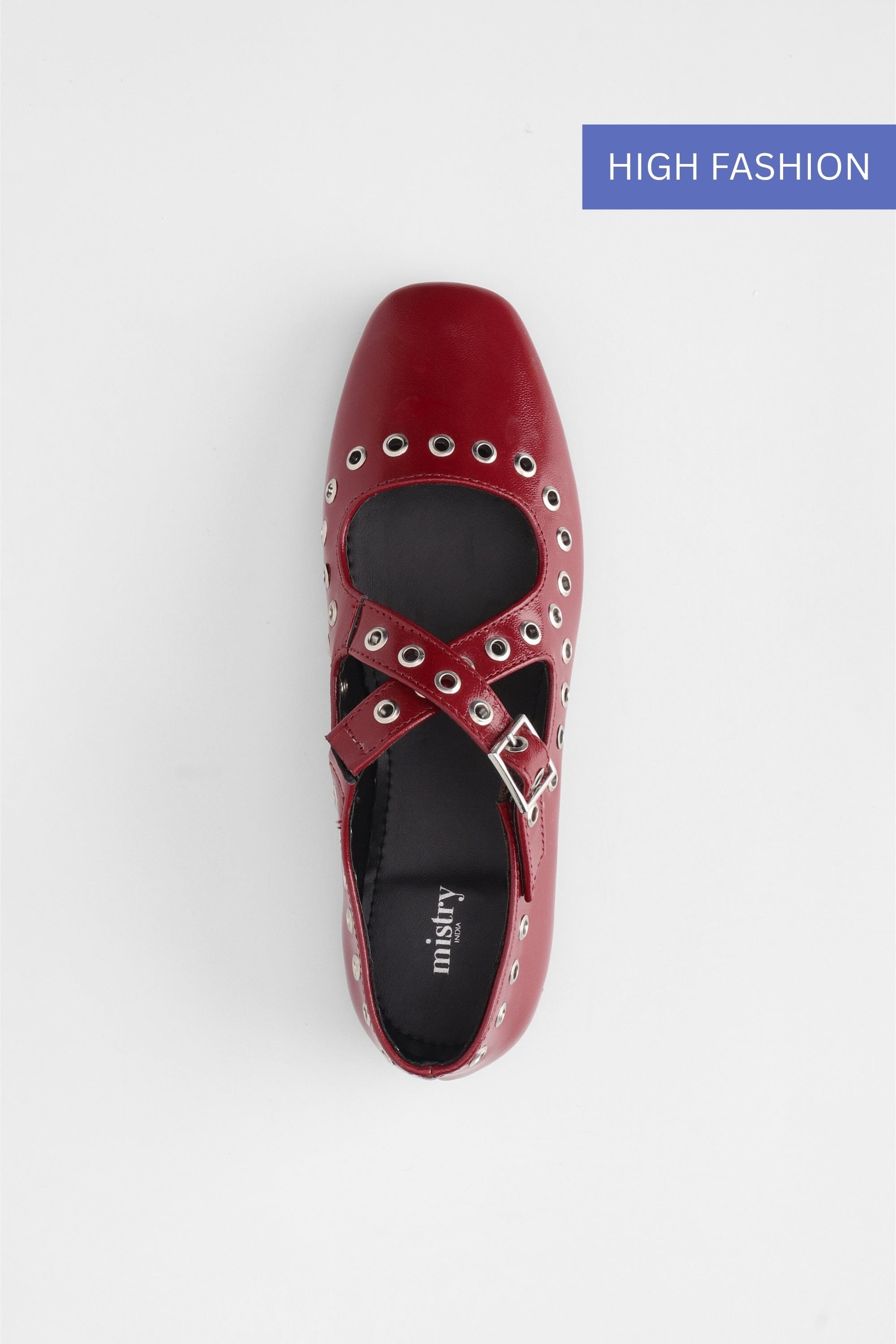 Red Crux Ballerinas with Grommets