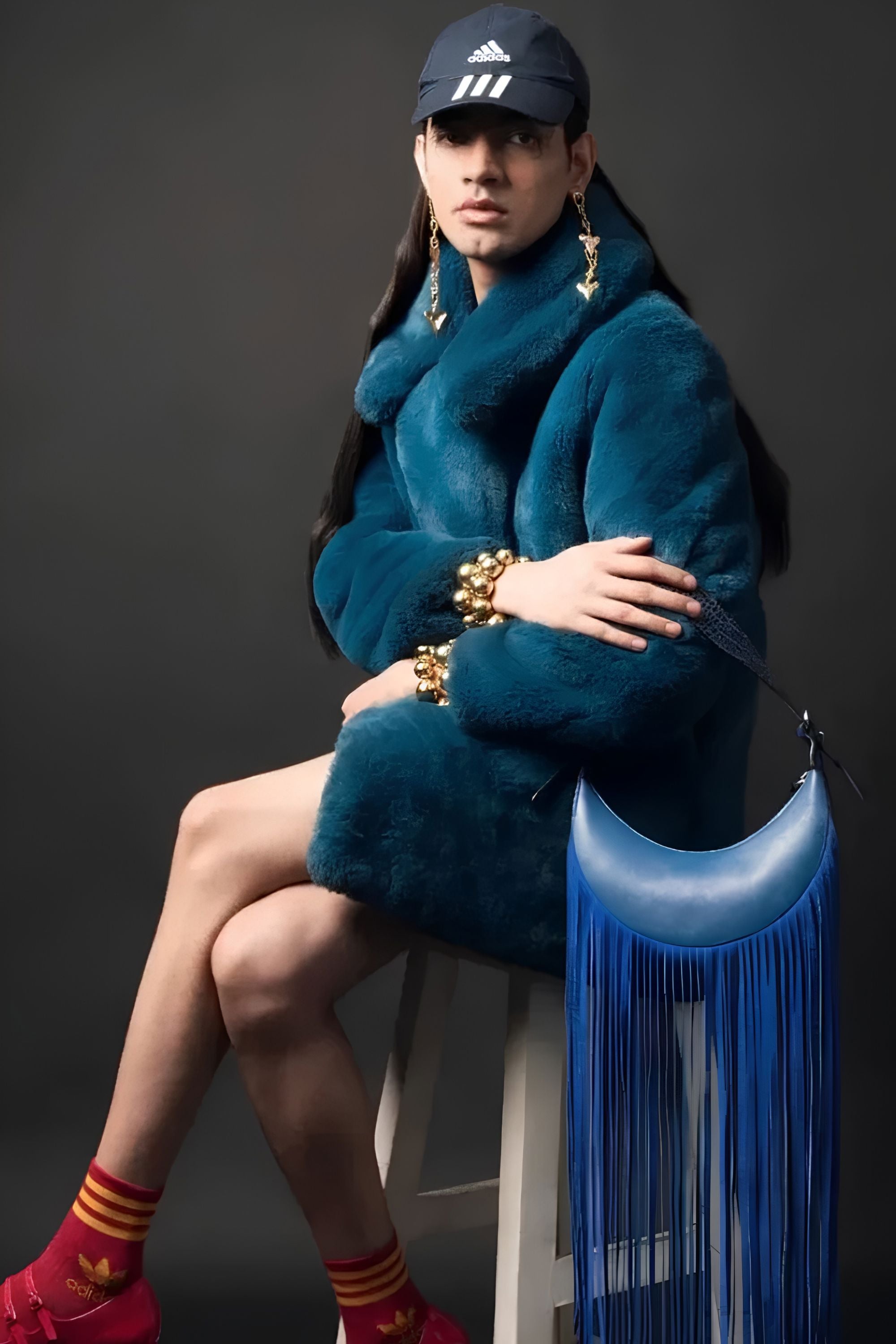 Selena Fringe in Blue Azure