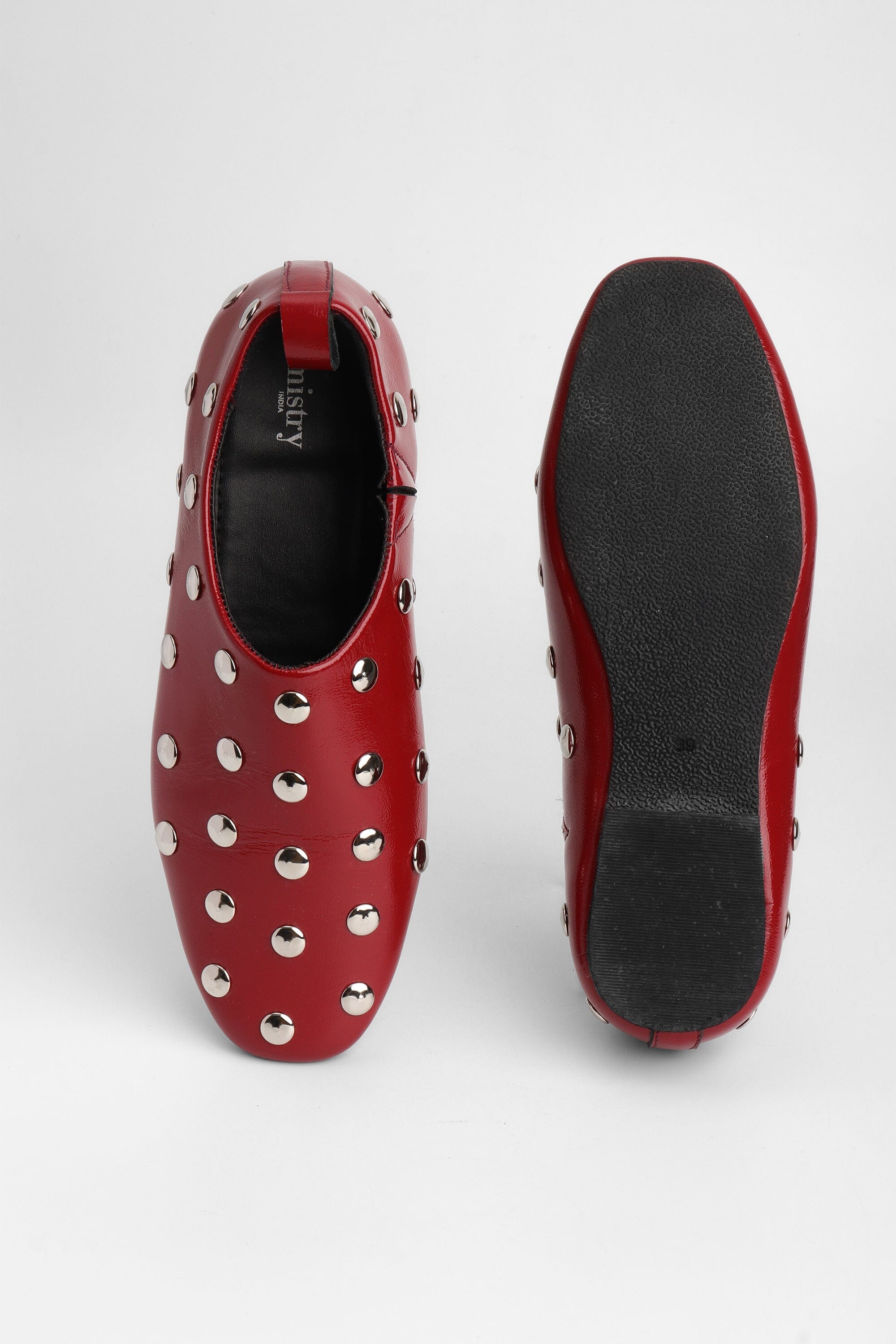 Icon Studded City Loafer in Red