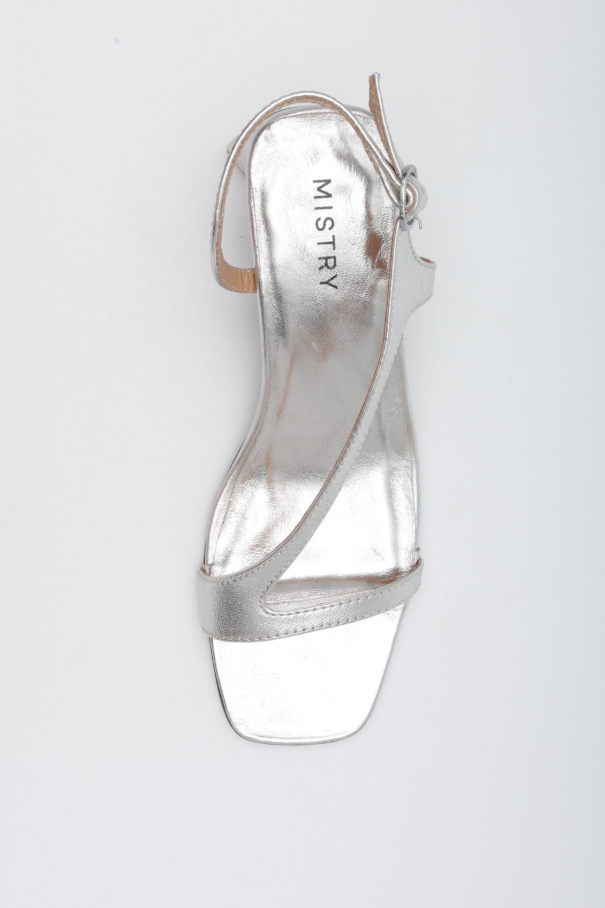 Valentina Heels In Crushed Silver
