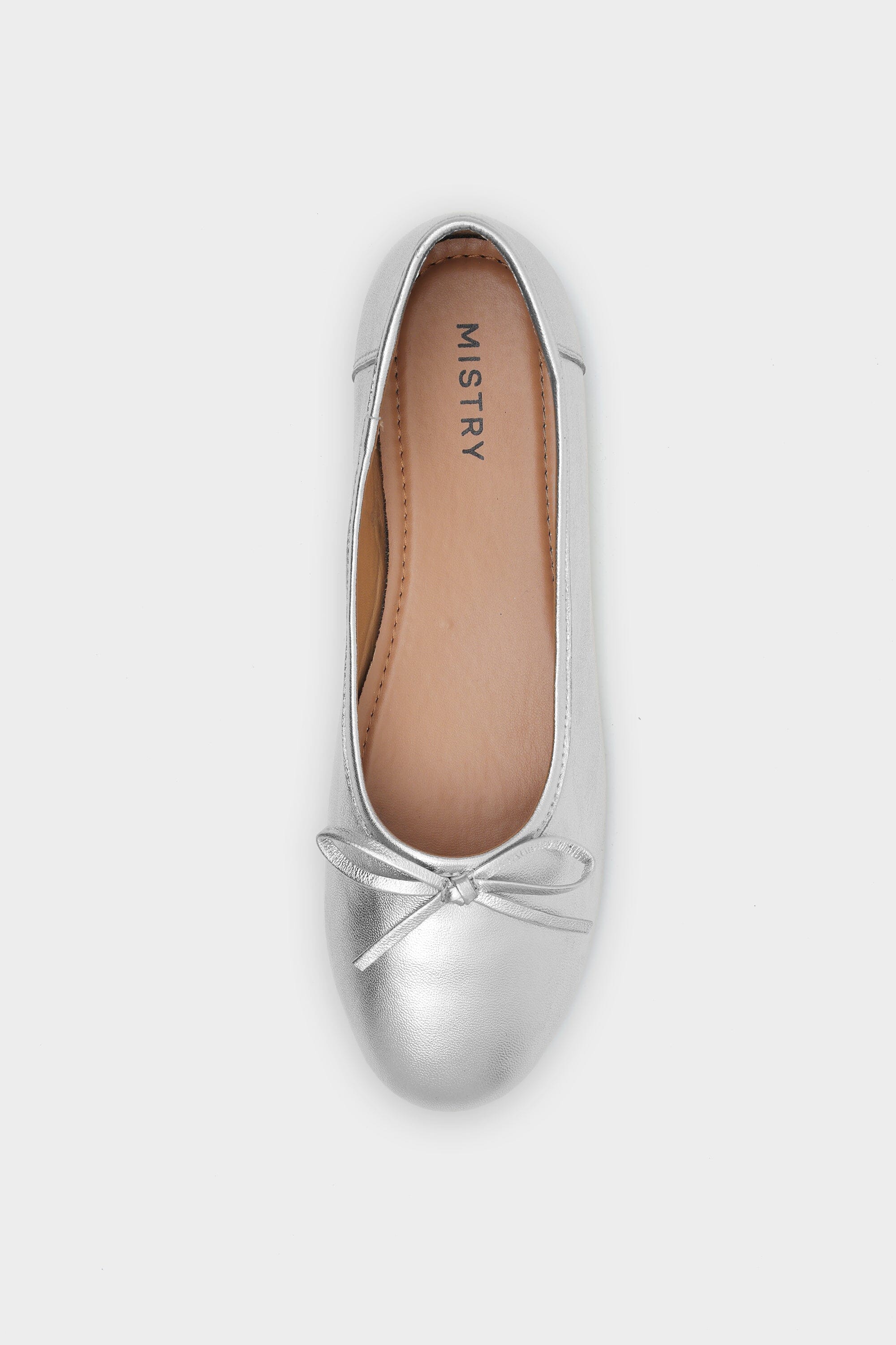 Margot Ballet Flats in Crushed Silver