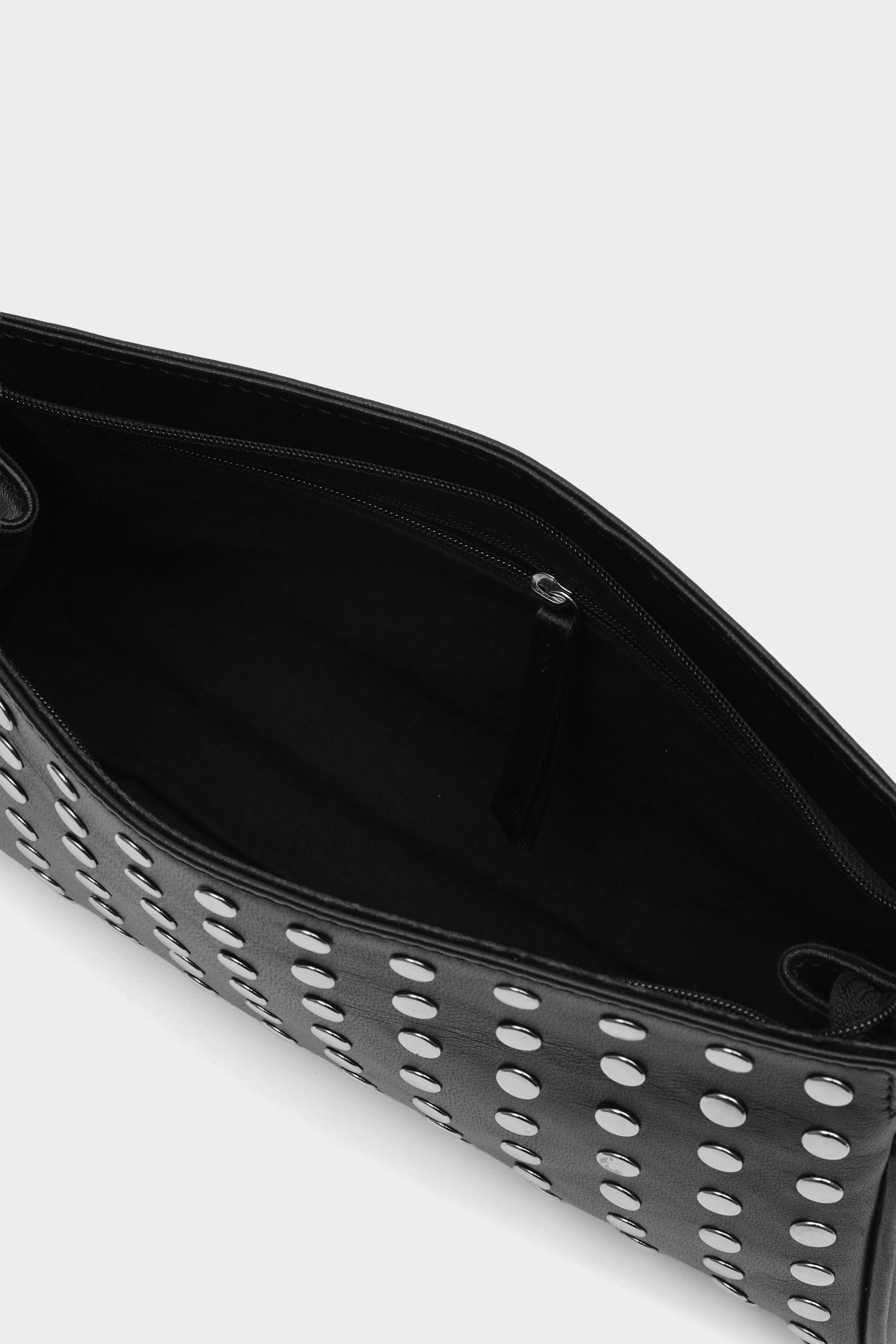 Icon Studded Clutch in Black