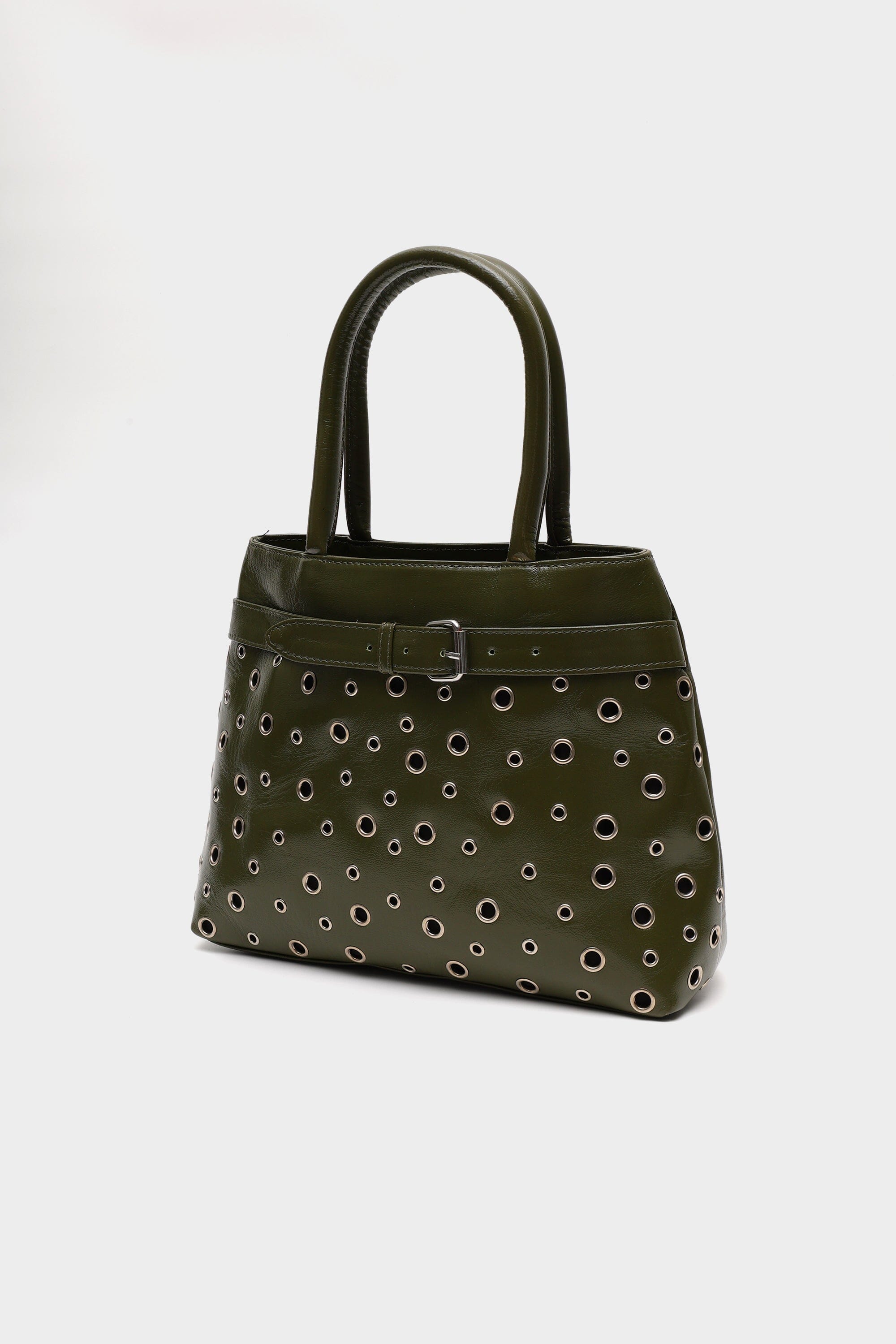 Becky in Olive Green Patent Leather