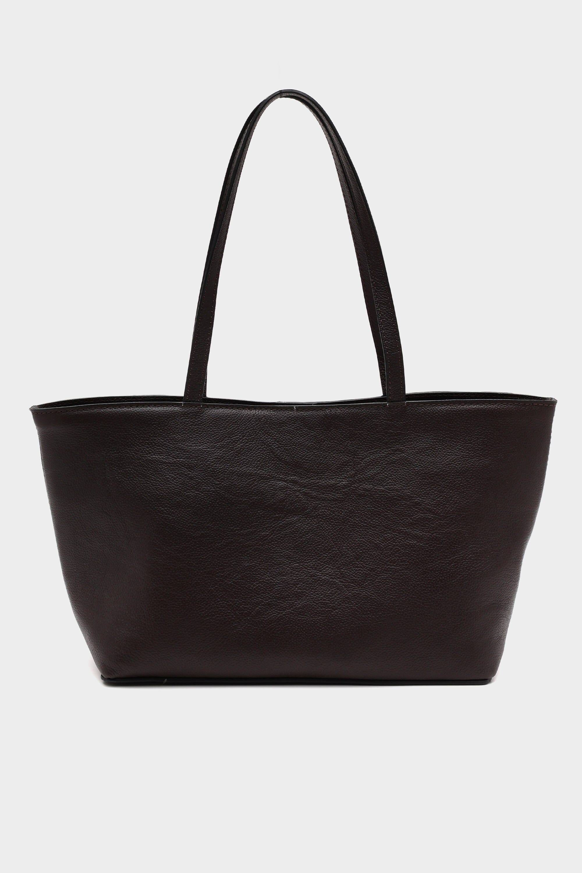 Mini Basic Tote Pebbled Brown with Eyelet Details