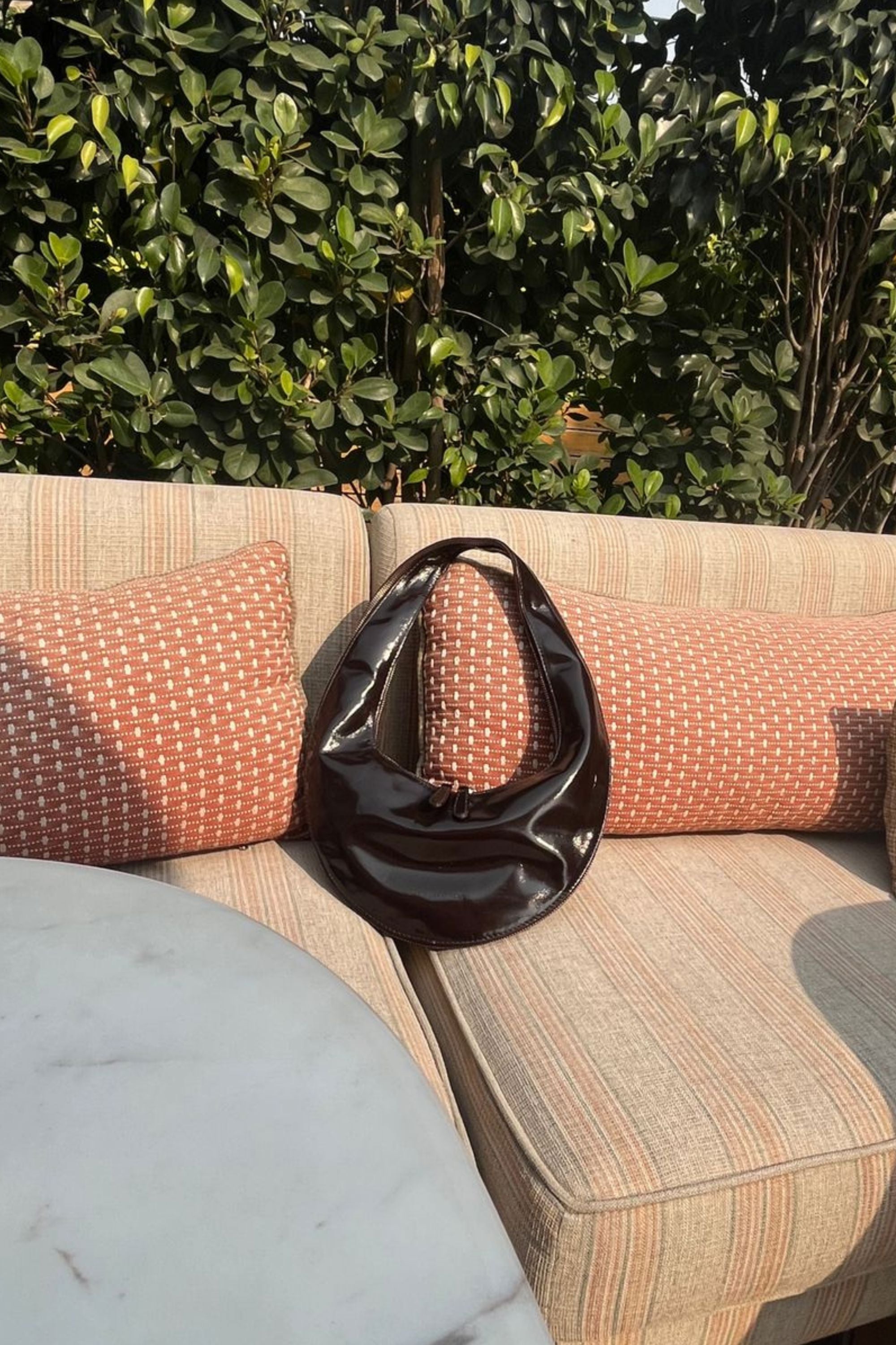 The Sloane Bag with Zipper Details in Brown