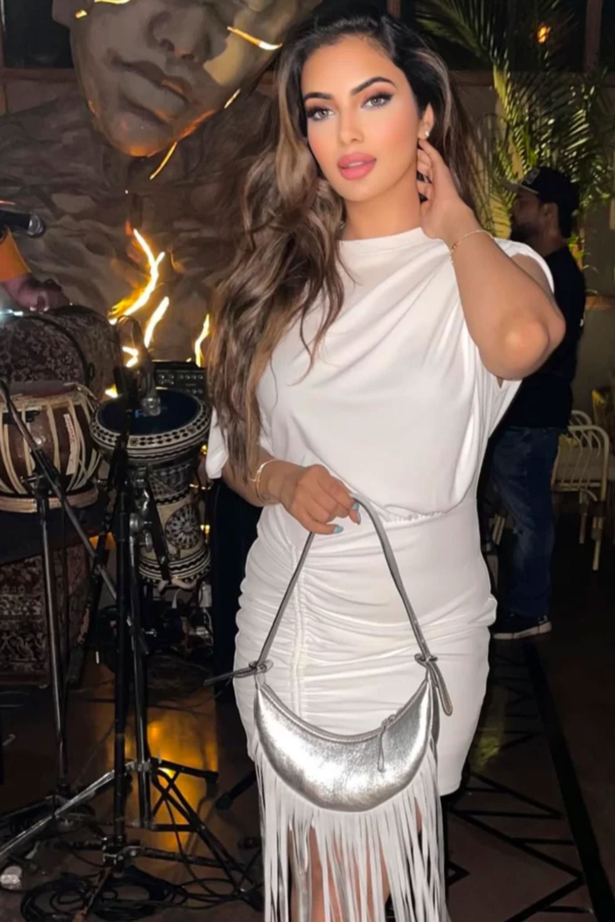 Selena Fringe in Silver