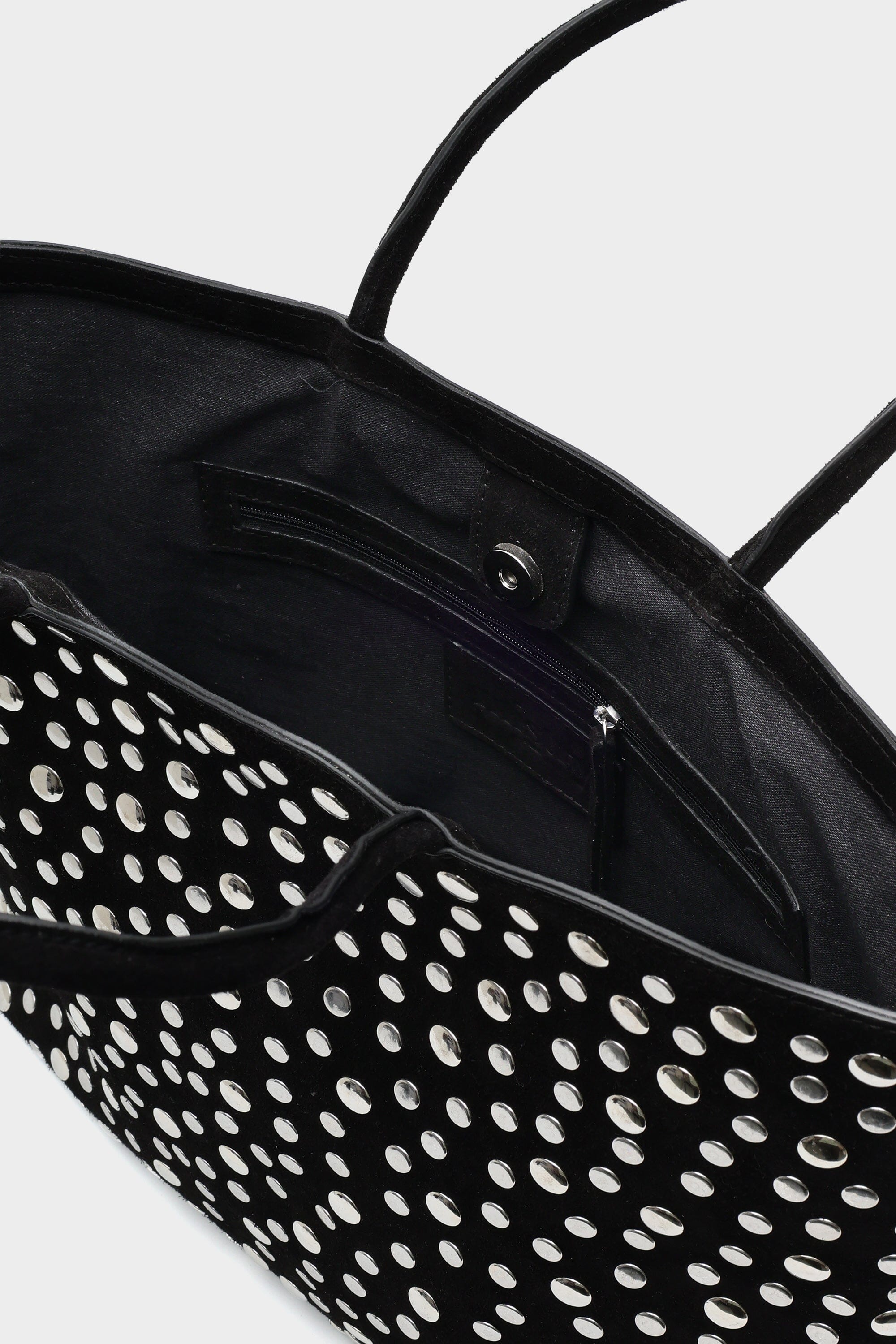 Icon Basic Tote in Black Suede