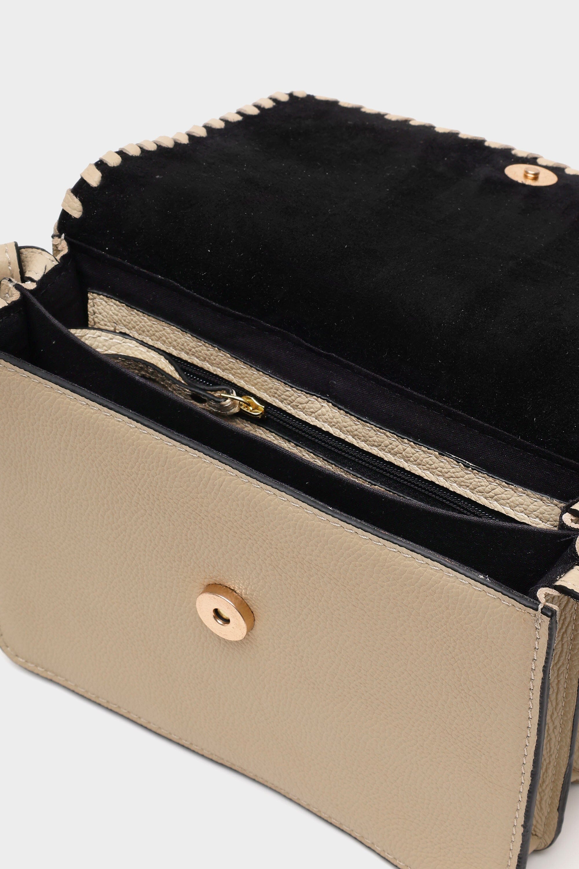 Classic Flap Bag in Off-White Whipstitch