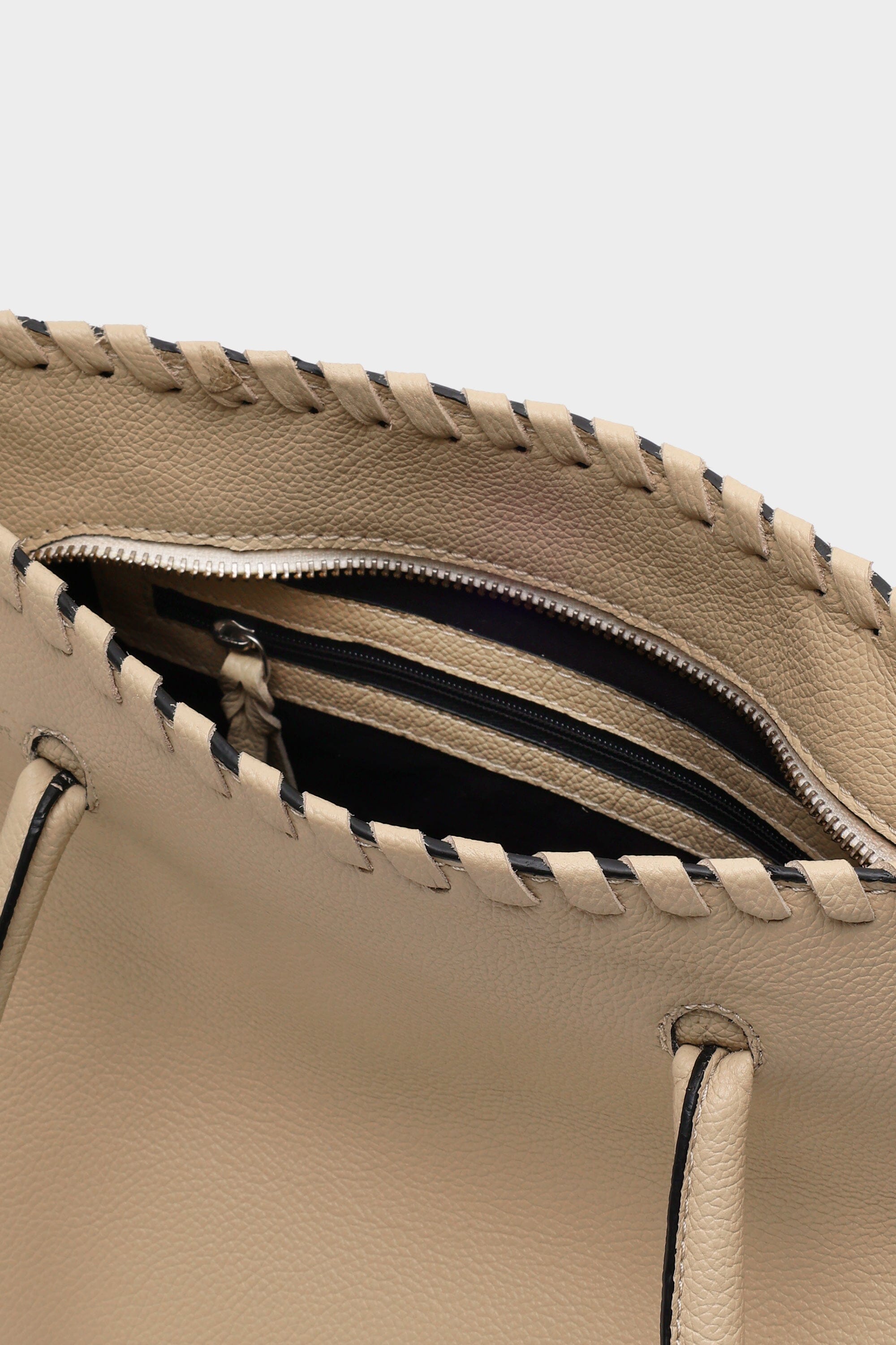 The Loft Bag in Off-White Whipstitch