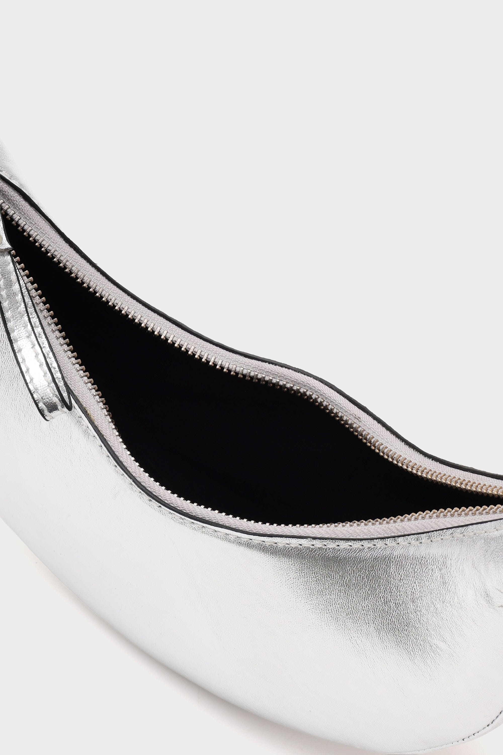 Selena in Silver Patent Leather with Bead Embellishments