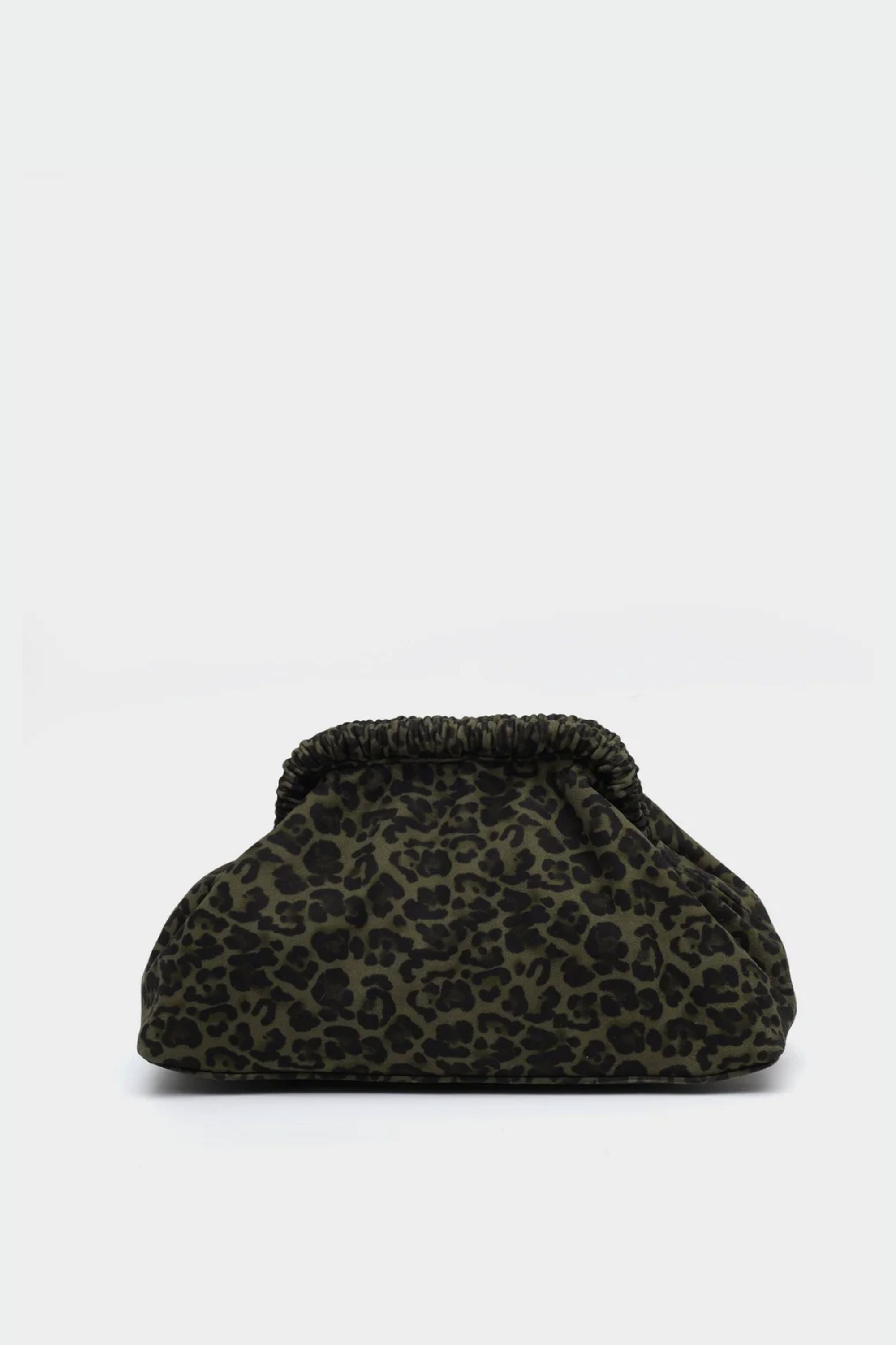 Slouch Clutch in Sage Leopard