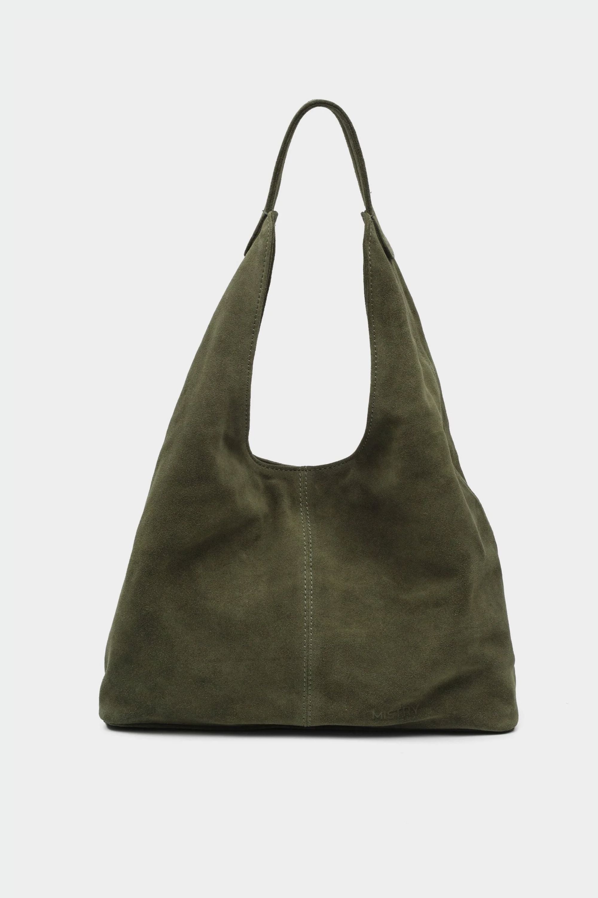 Deve Hobo Tote in Olive Green Suede
