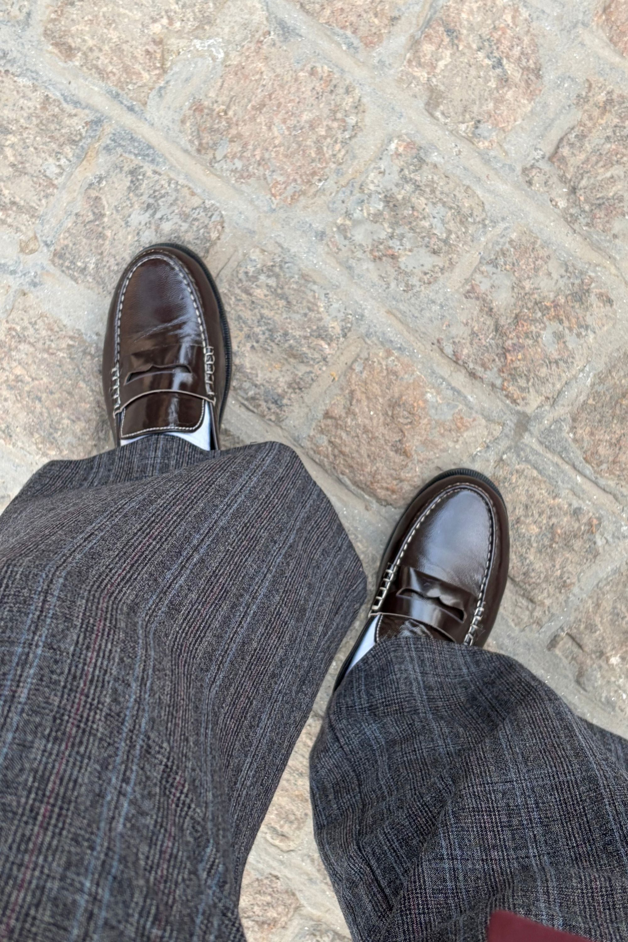 Classic Penny Cut Loafers in Brown Patent Leather