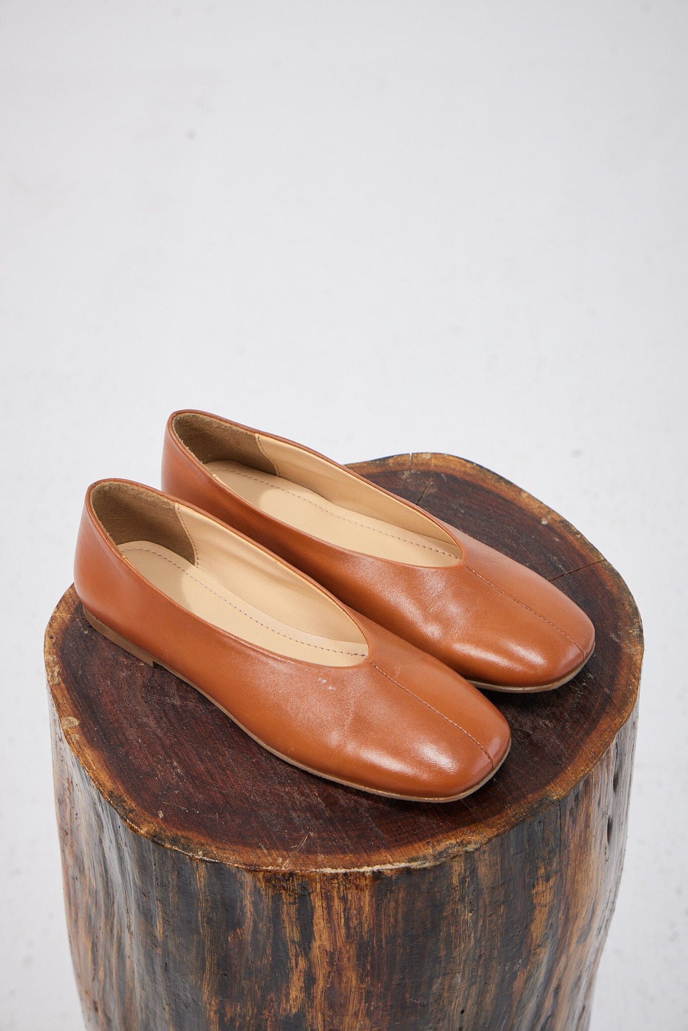 Ballet Flats in Tan