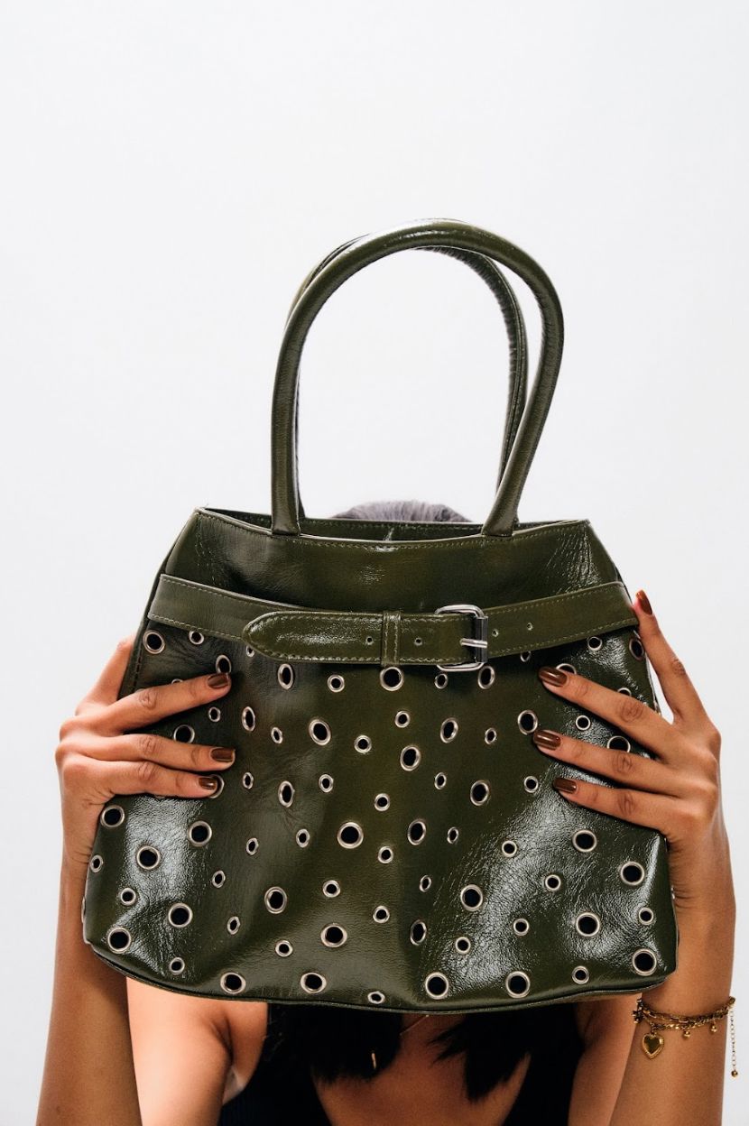 Becky in Olive Green Patent Leather