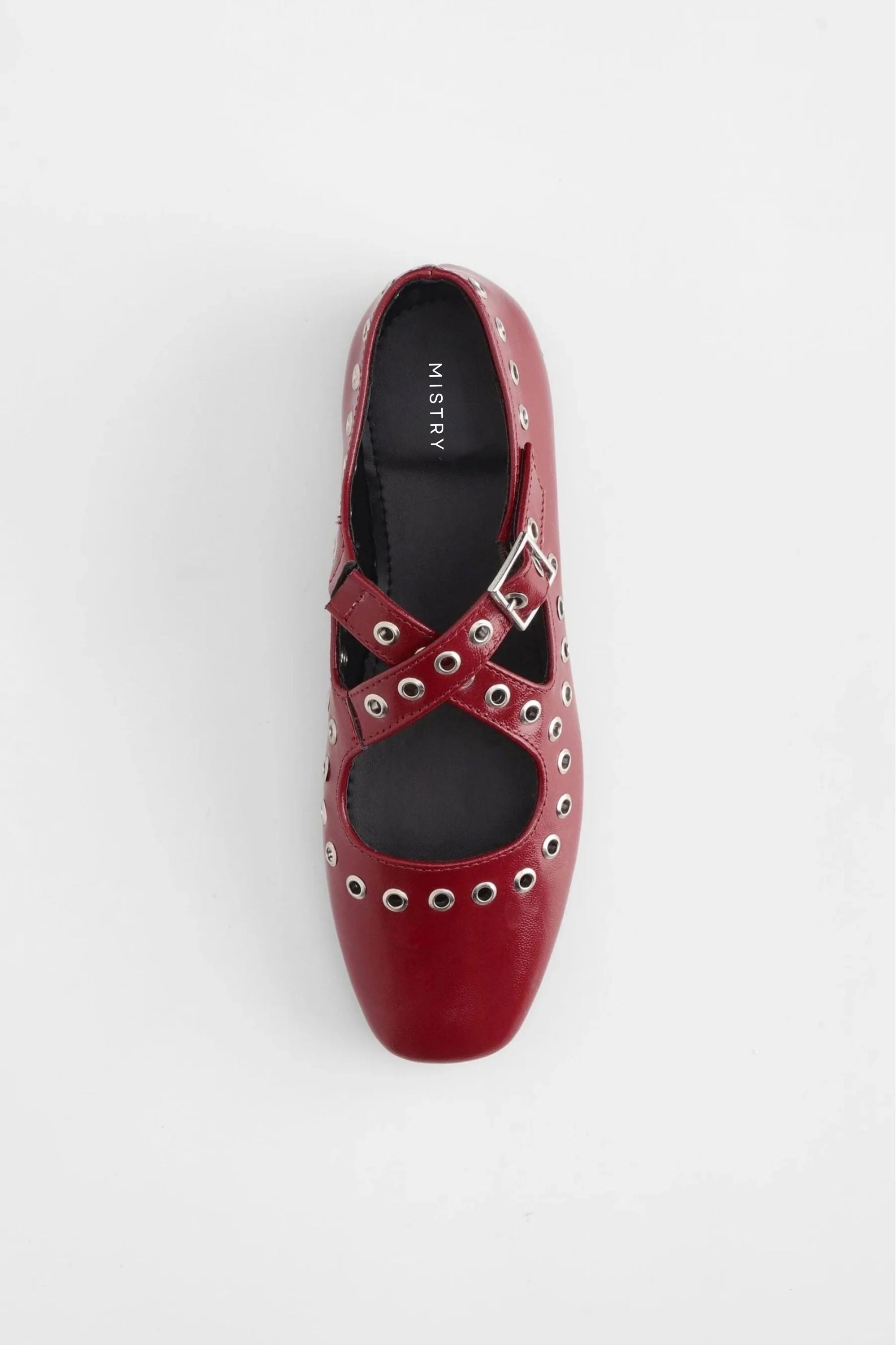 Red Crux Ballerinas with Grommets