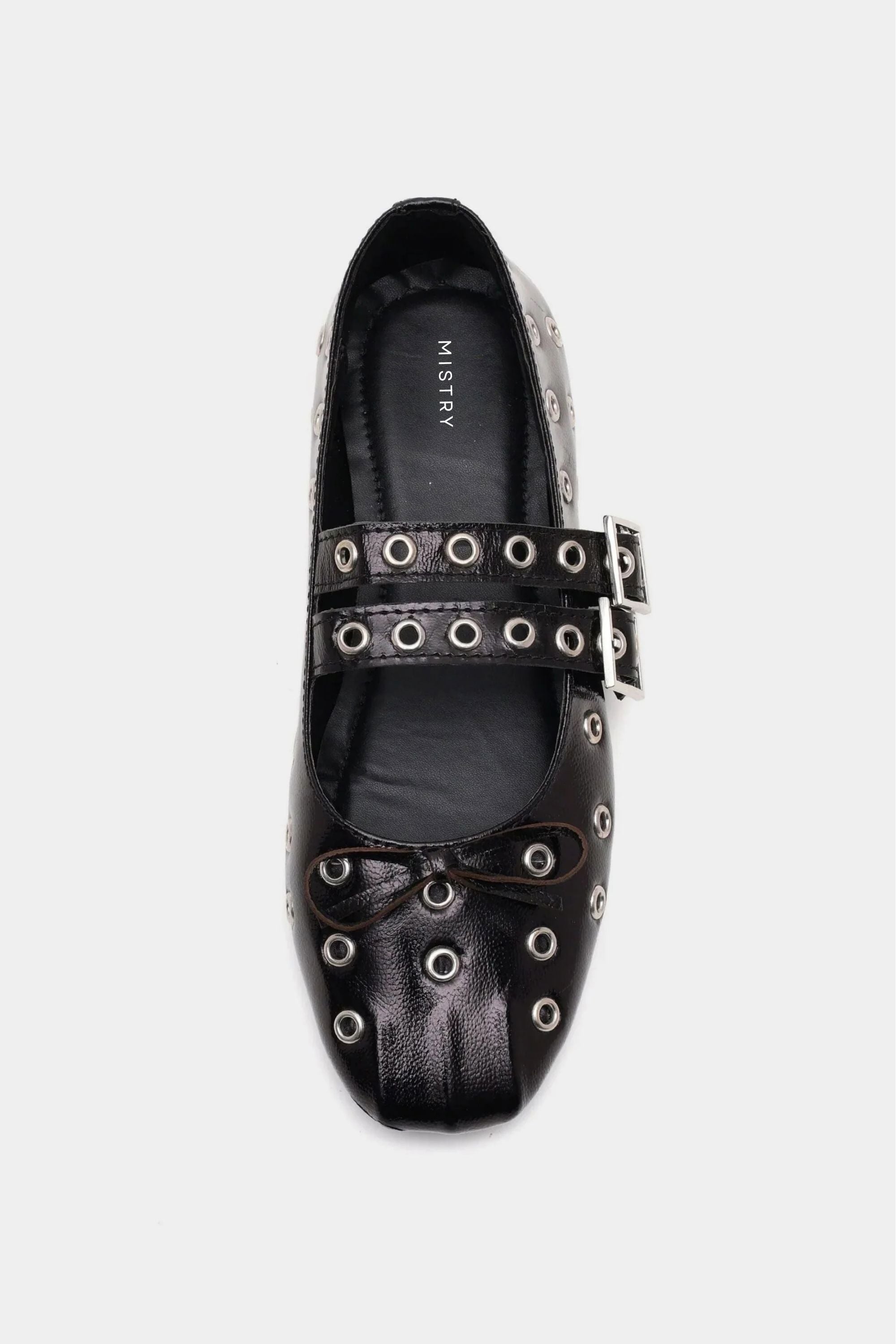 Black Rogue Ballerinas with Grommets