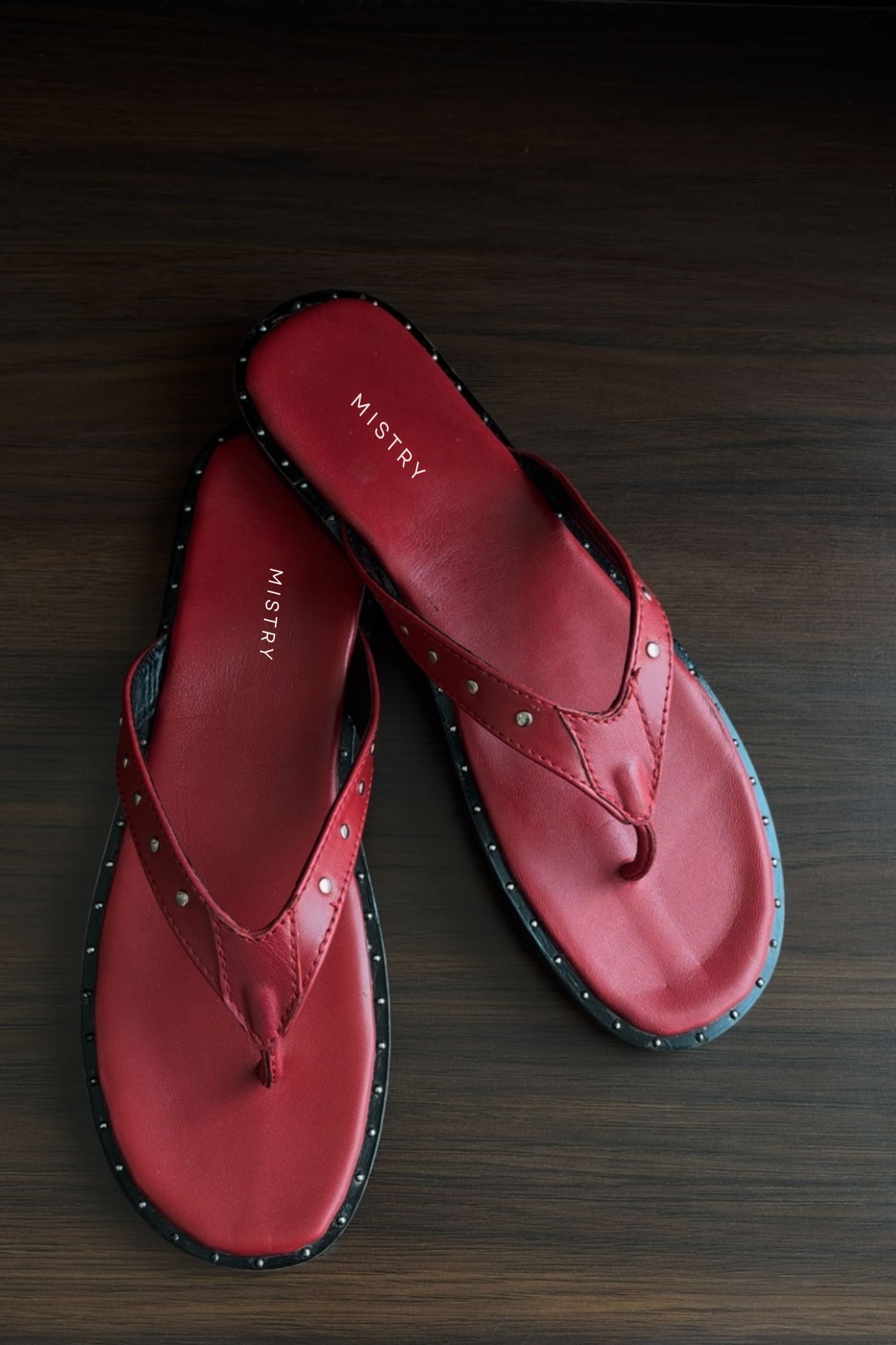 Bare Flip Flops in Red