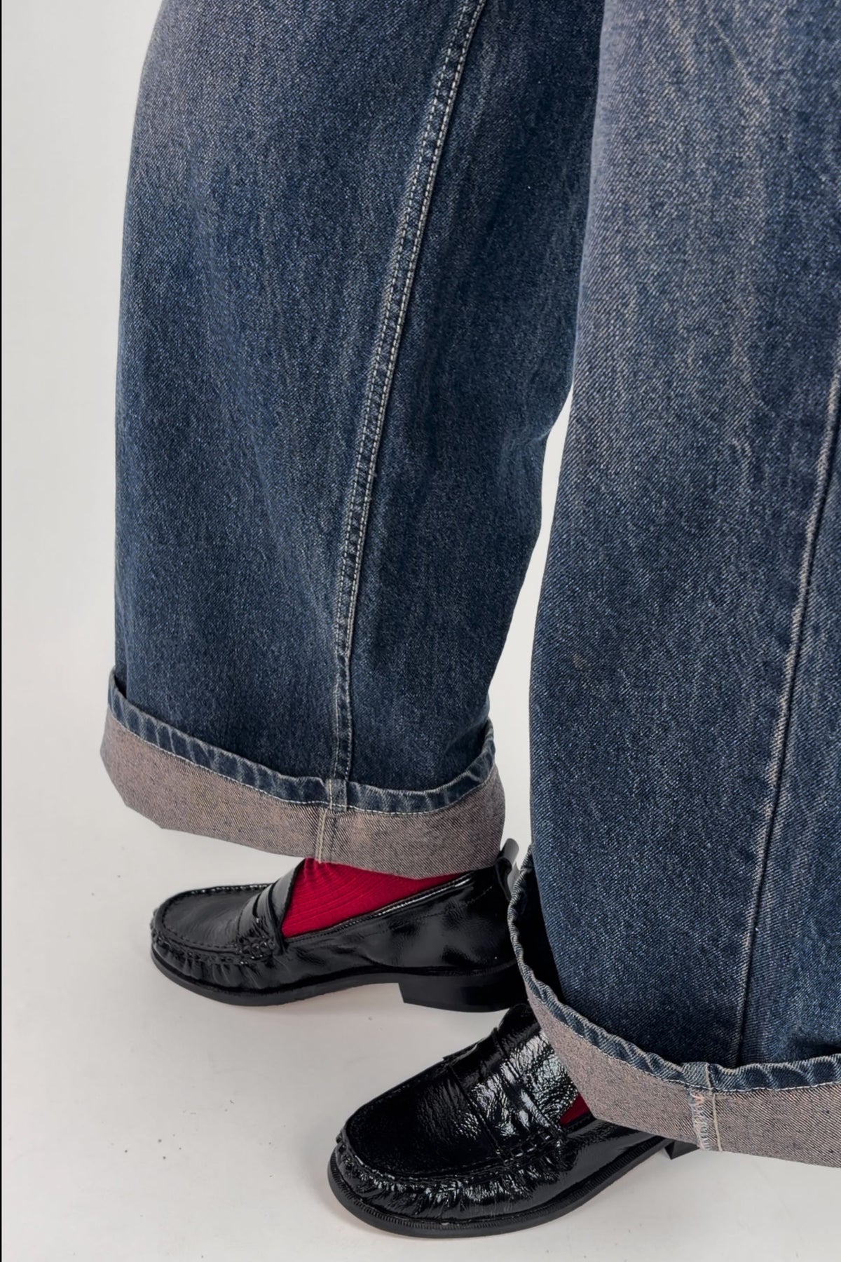 Air-Flex Loafers in Black Patent Leather