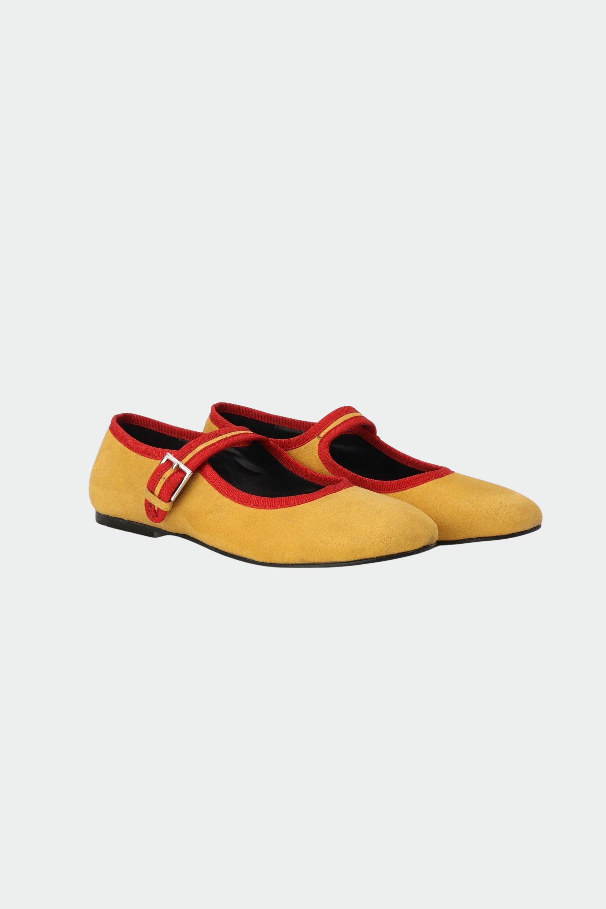 Suede Ballerinas in Sunrise