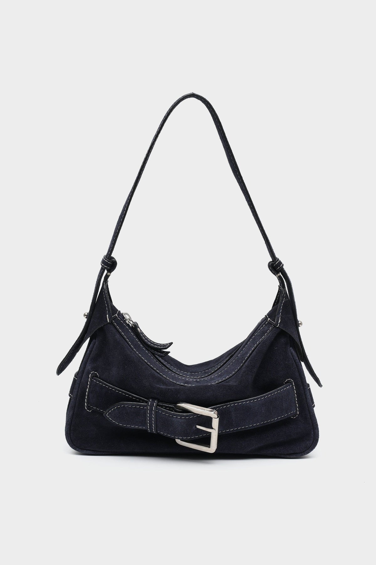 Soft Baguette in Blue Suede