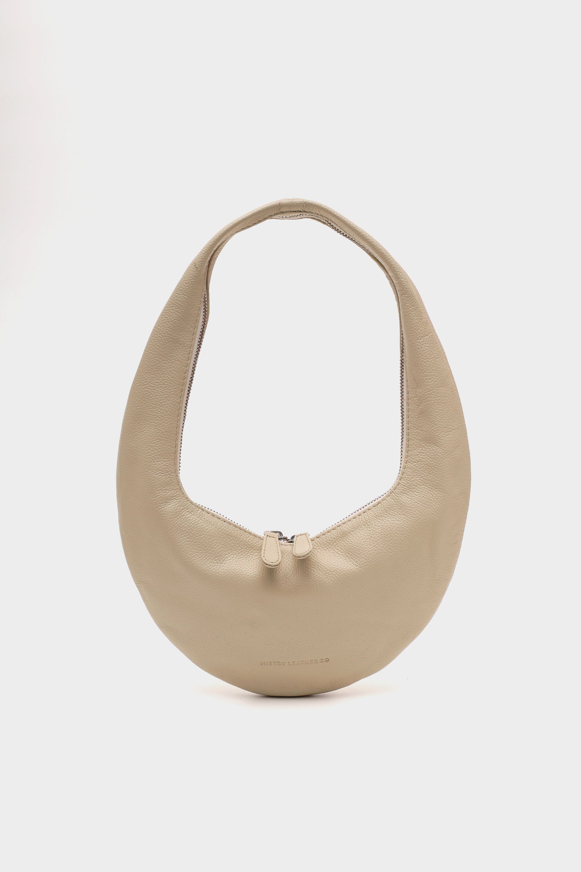 The Sloane Bag with Zipper Details in Off White