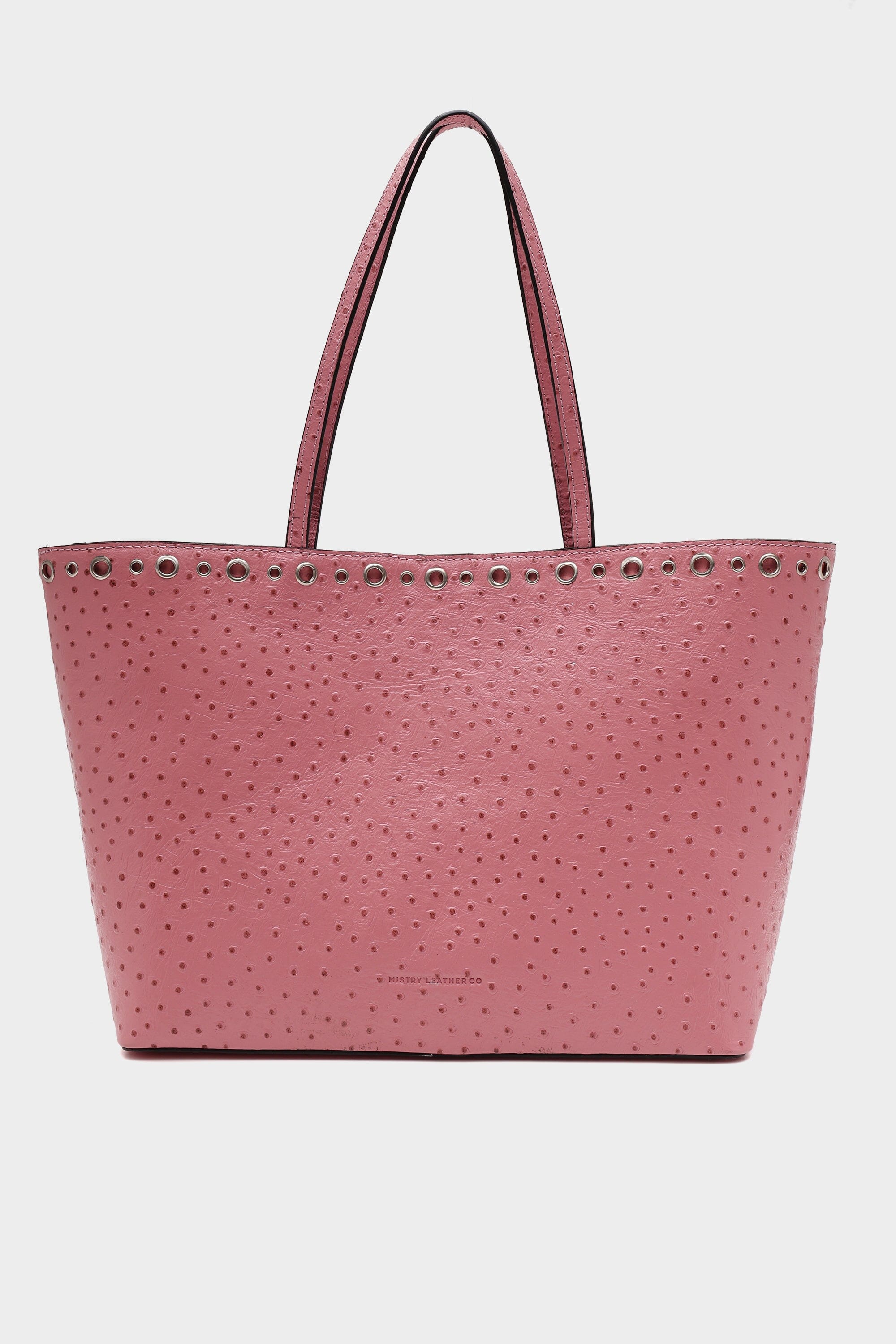 Basic Tote in Pink Ostrich