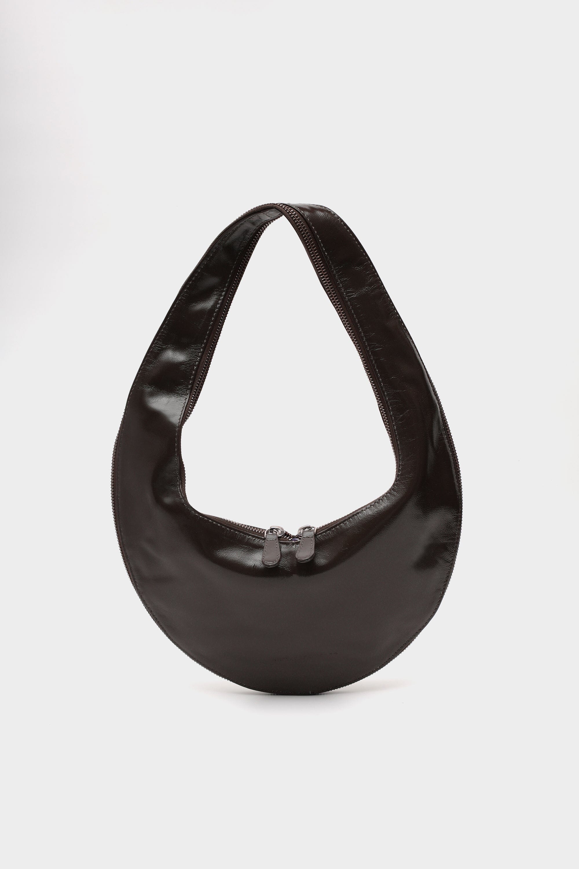 The Sloane Bag with Zipper Details in Brown