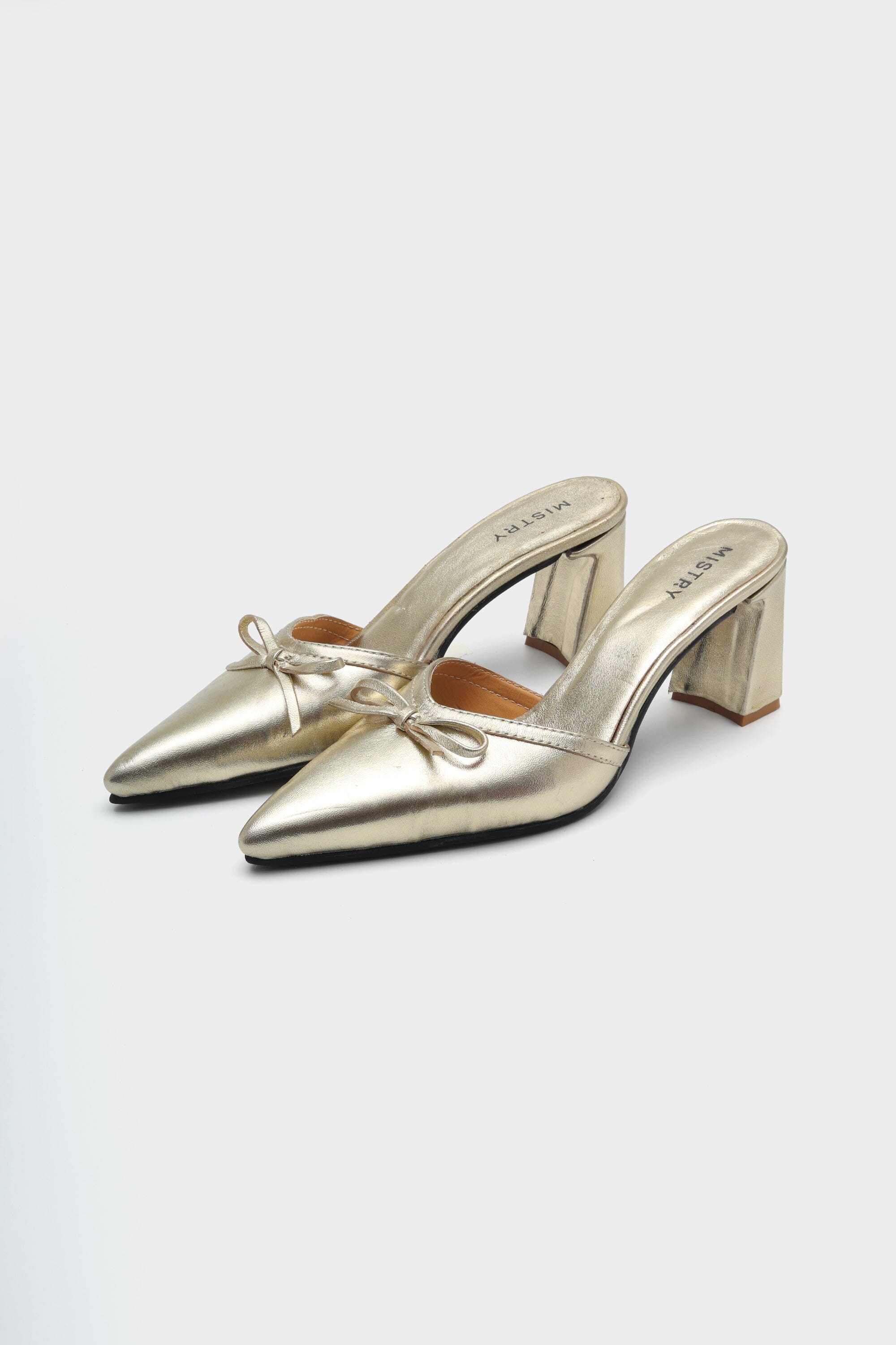 Rogue Sculpted Heels in Champagne