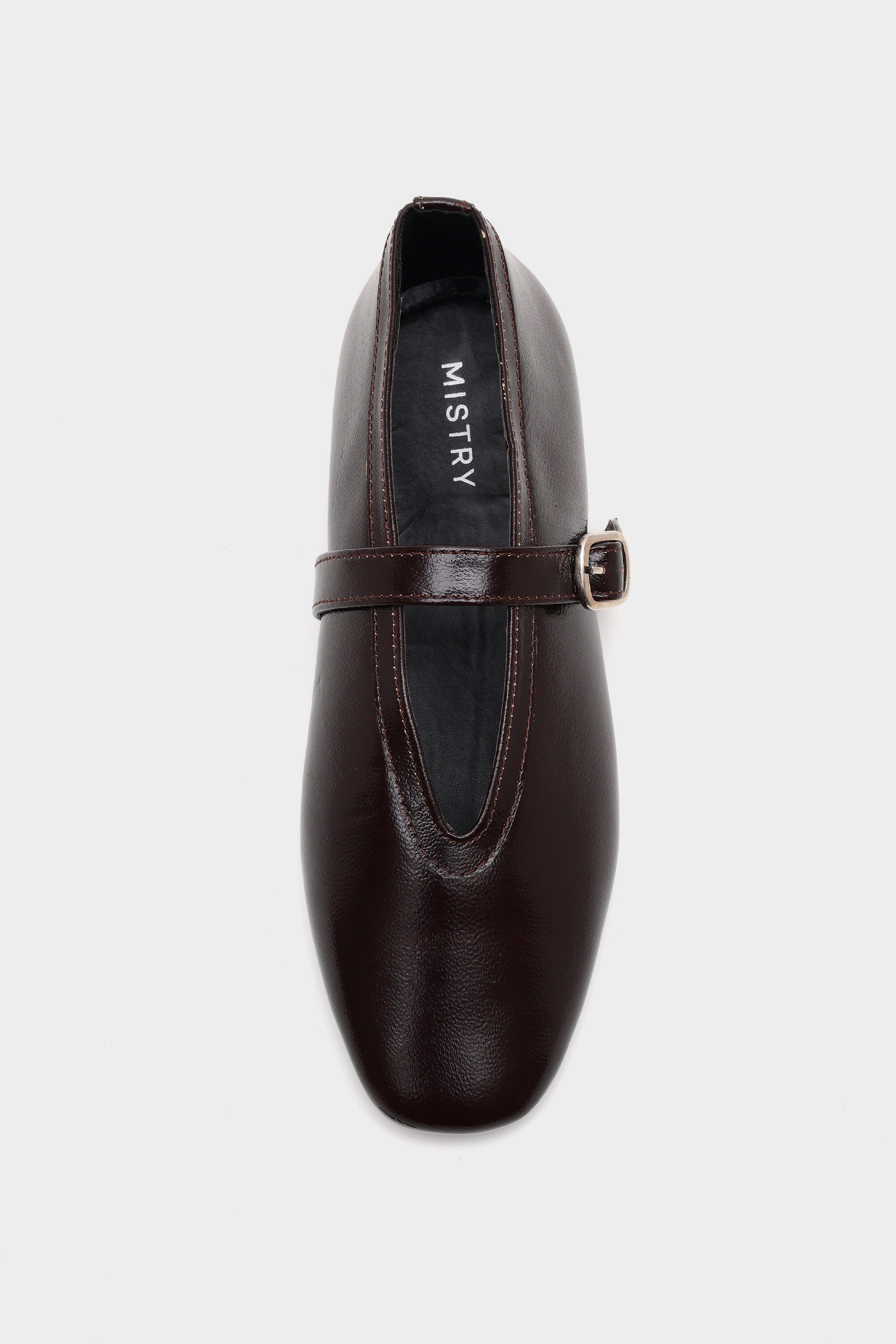 Ballet Flats in Brown Patent Leather