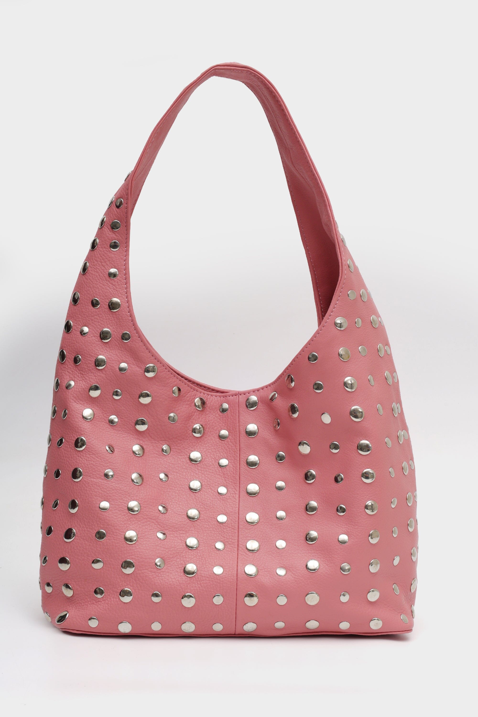 Icon Studded Large in Blush Pink Leather