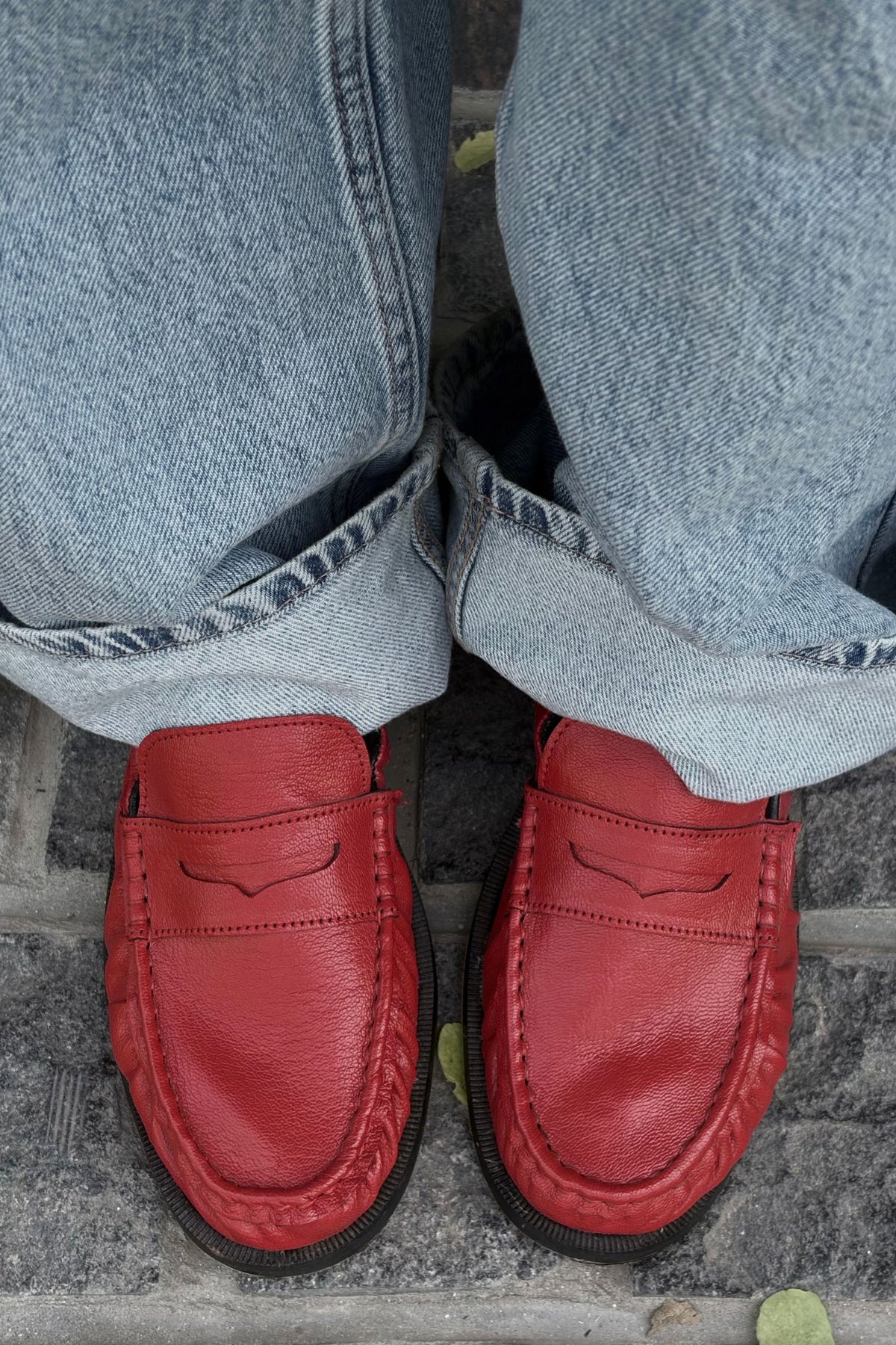 Air-Flex Loafers in Red